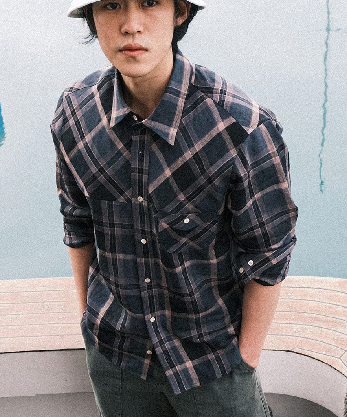 비디알(VDR) LINEN SHIRTS [Rain Forest]