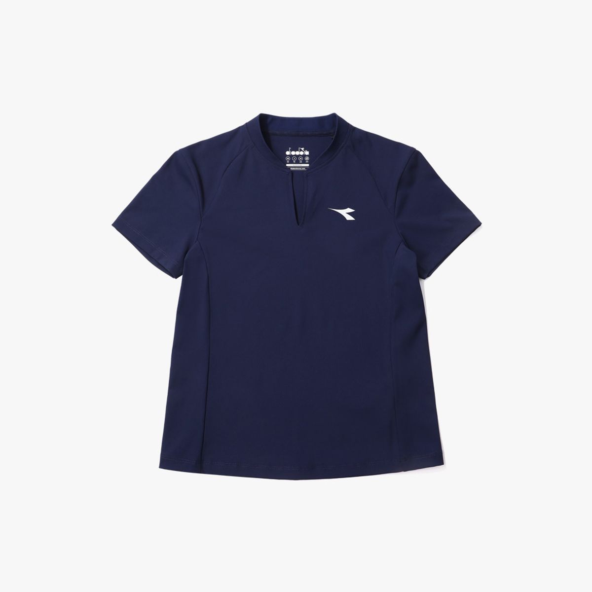 디아도라(diadora) 크로스코트 퍼포밍 카라 반팔 티셔츠 우먼 NAVY