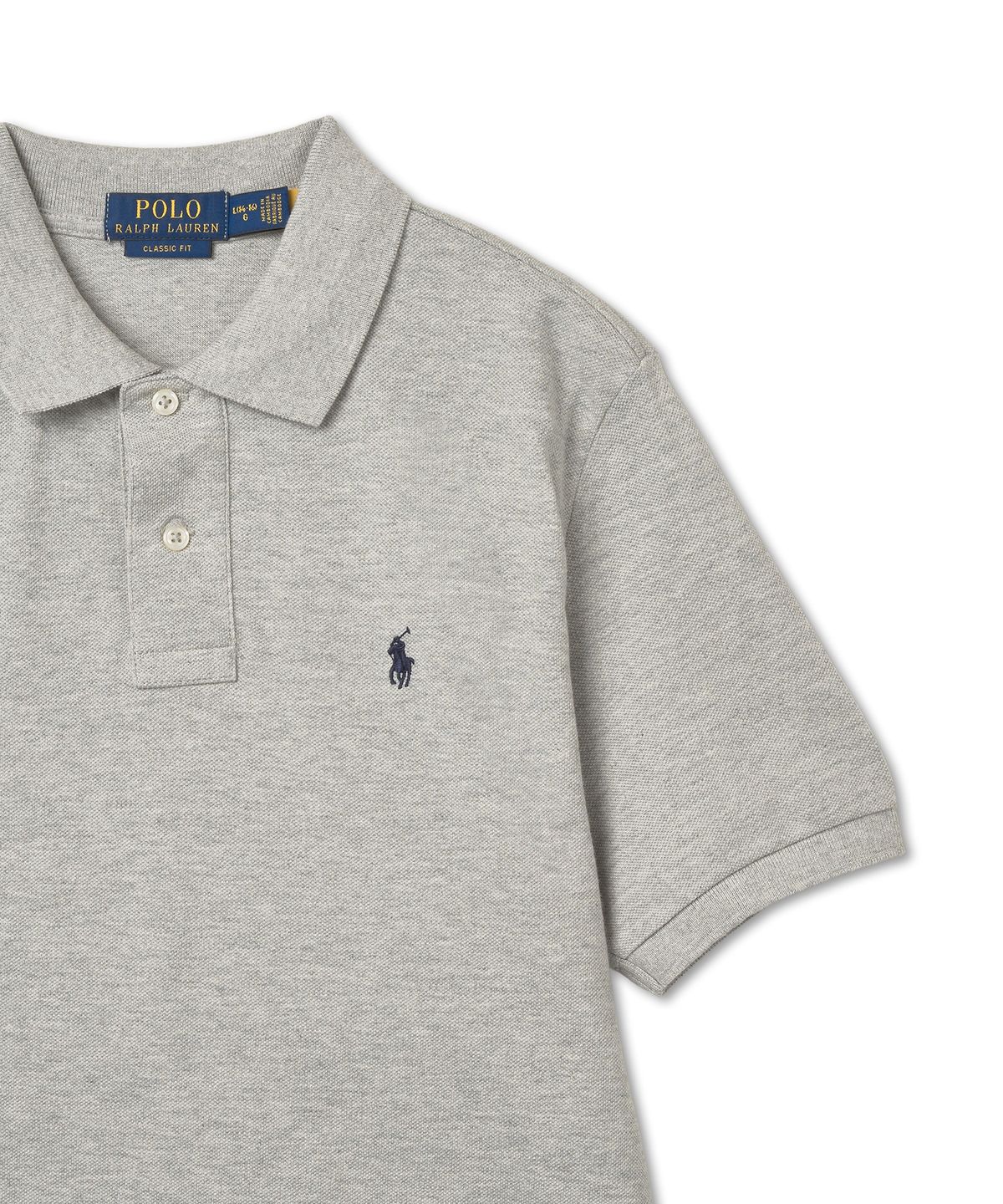 폴로 랄프 로렌 칠드런(POLO RALPH LAUREN CHILDREN) 남아 8-18세 코튼 메시 폴로 셔츠 - 그레이