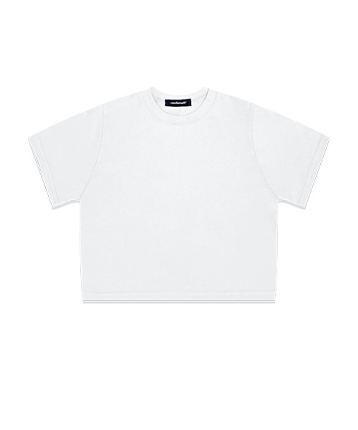 랜덤오프(RANDOMOFF) BASIC LINE SLIM CROP T-SHIRT (4color)
