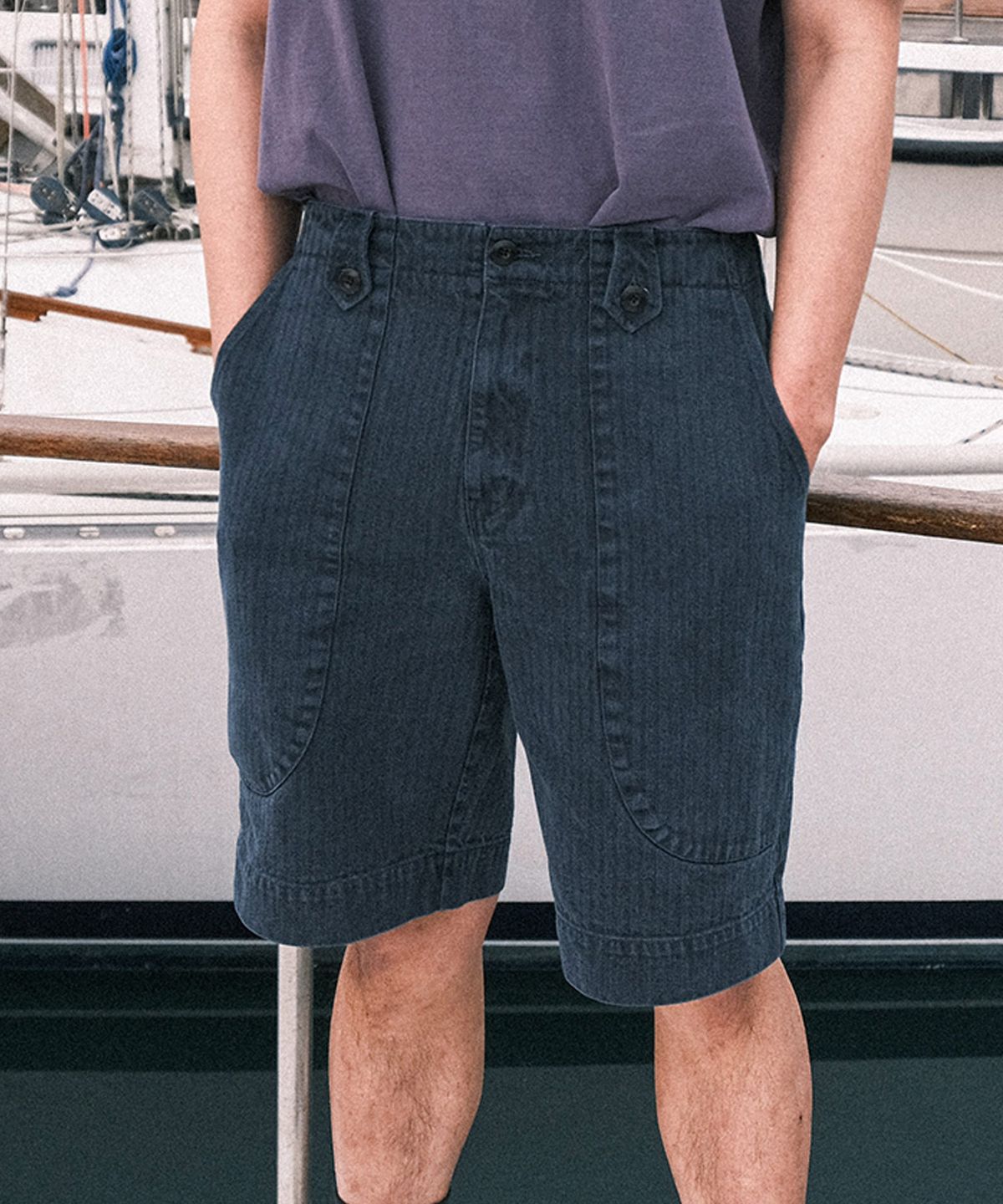 비디알(VDR) FATIGUE SHORT PANTS [Vintage Indigo]