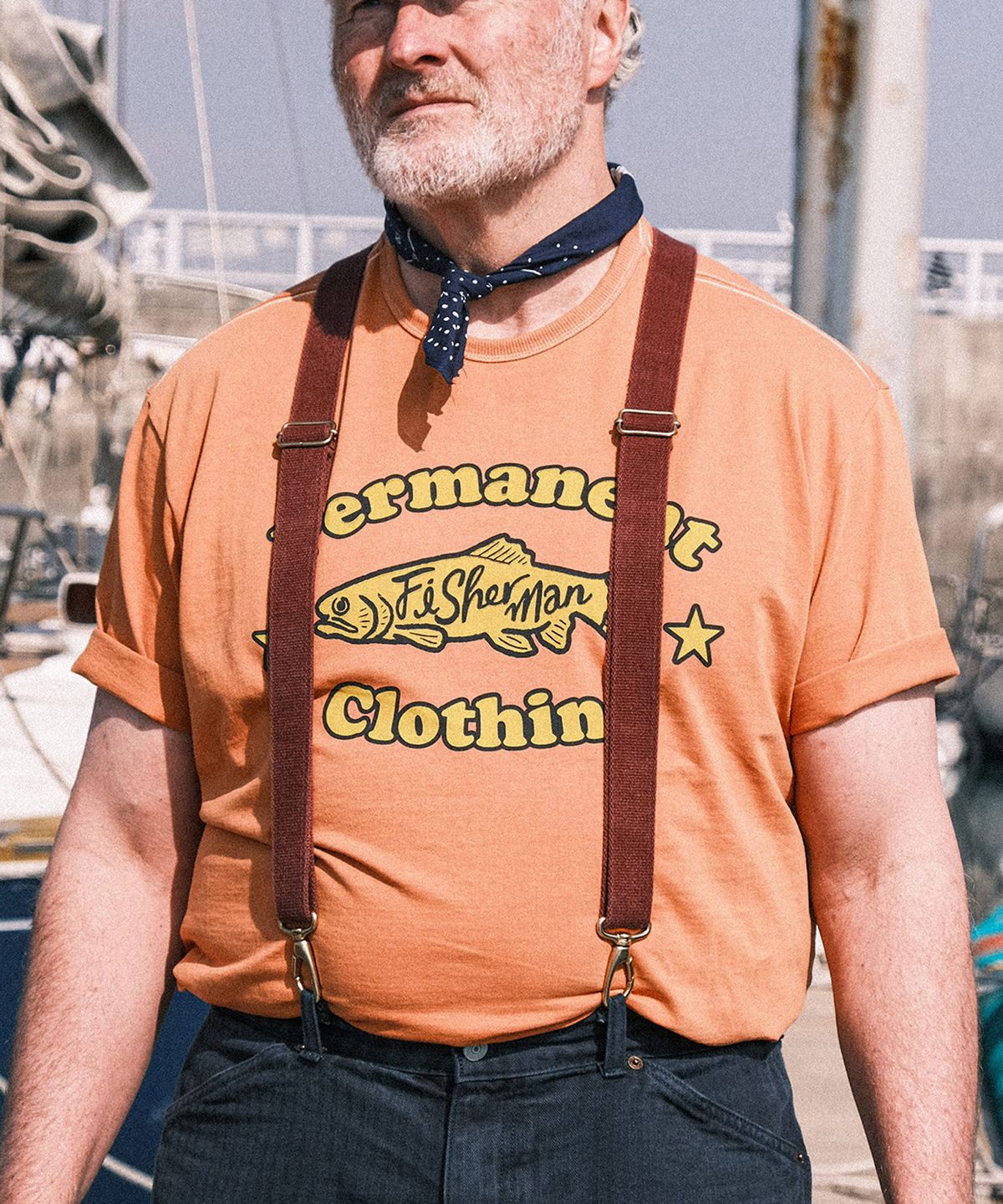 비디알(VDR) FISHERMAN T-SHIRT [Sun Orange]