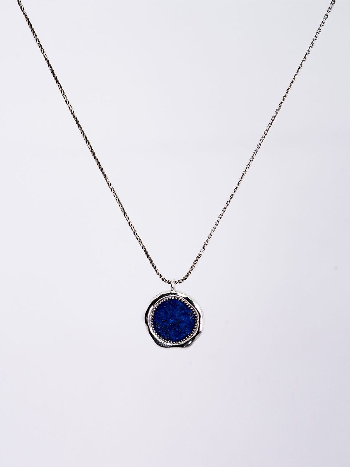 하랑(HARANG) HR 280N_Lapis Lazuli Silver Pendant Necklace