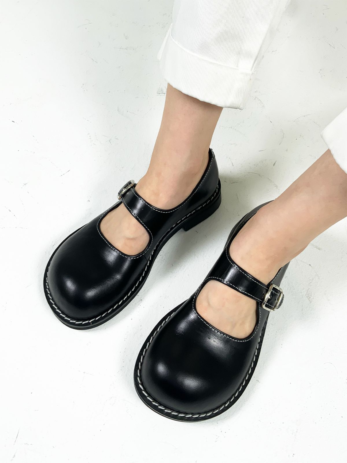 히푸(hippu) Strap Shoes Women [Black]
