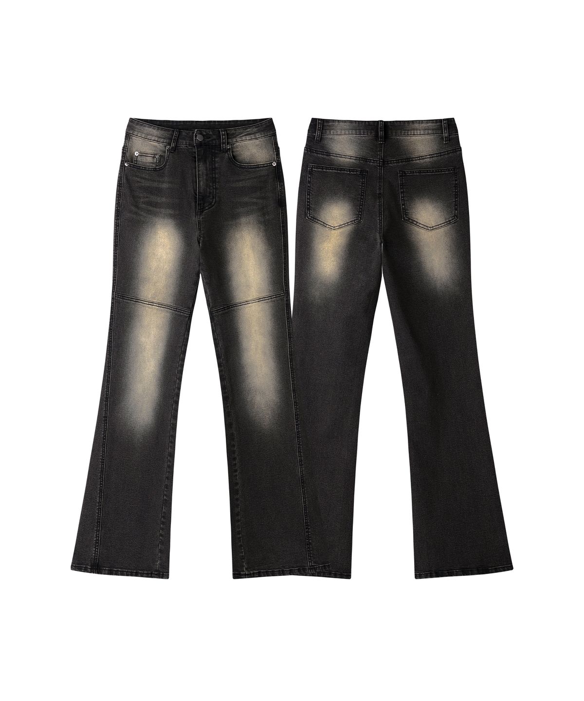 레더리(LEATHERY) 빈티지 콘트라스트 부츠컷 데님 [BLUE]