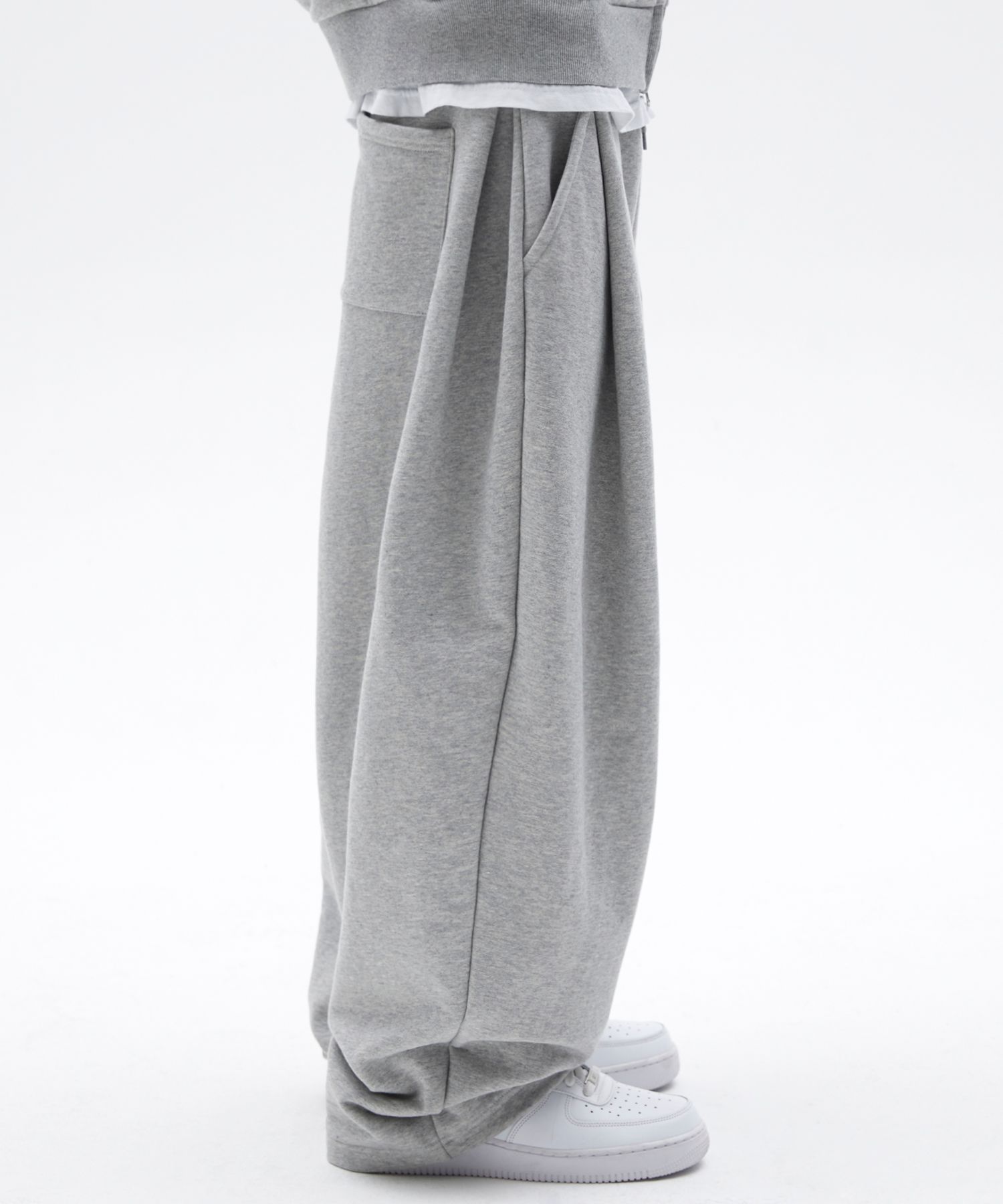 clane two tuck sweat pants グレー CLANE] クラネ TWO TUCK SWEAT PANTS(GRAY)