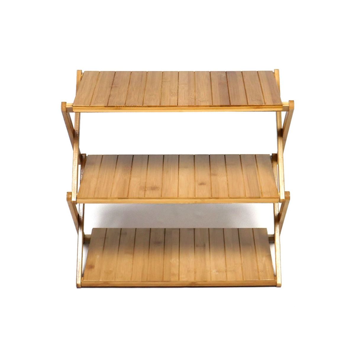 원스위크라이프(ONCEWEEKLIFE) 캠핑 선반 우드 쉘프 / 4단 / 에코백 세트 / OSH0158BIM