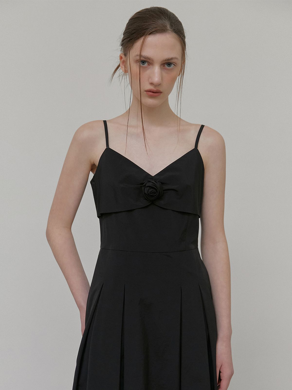 에트몽(ETMON) Slip Corsage Dress, Black