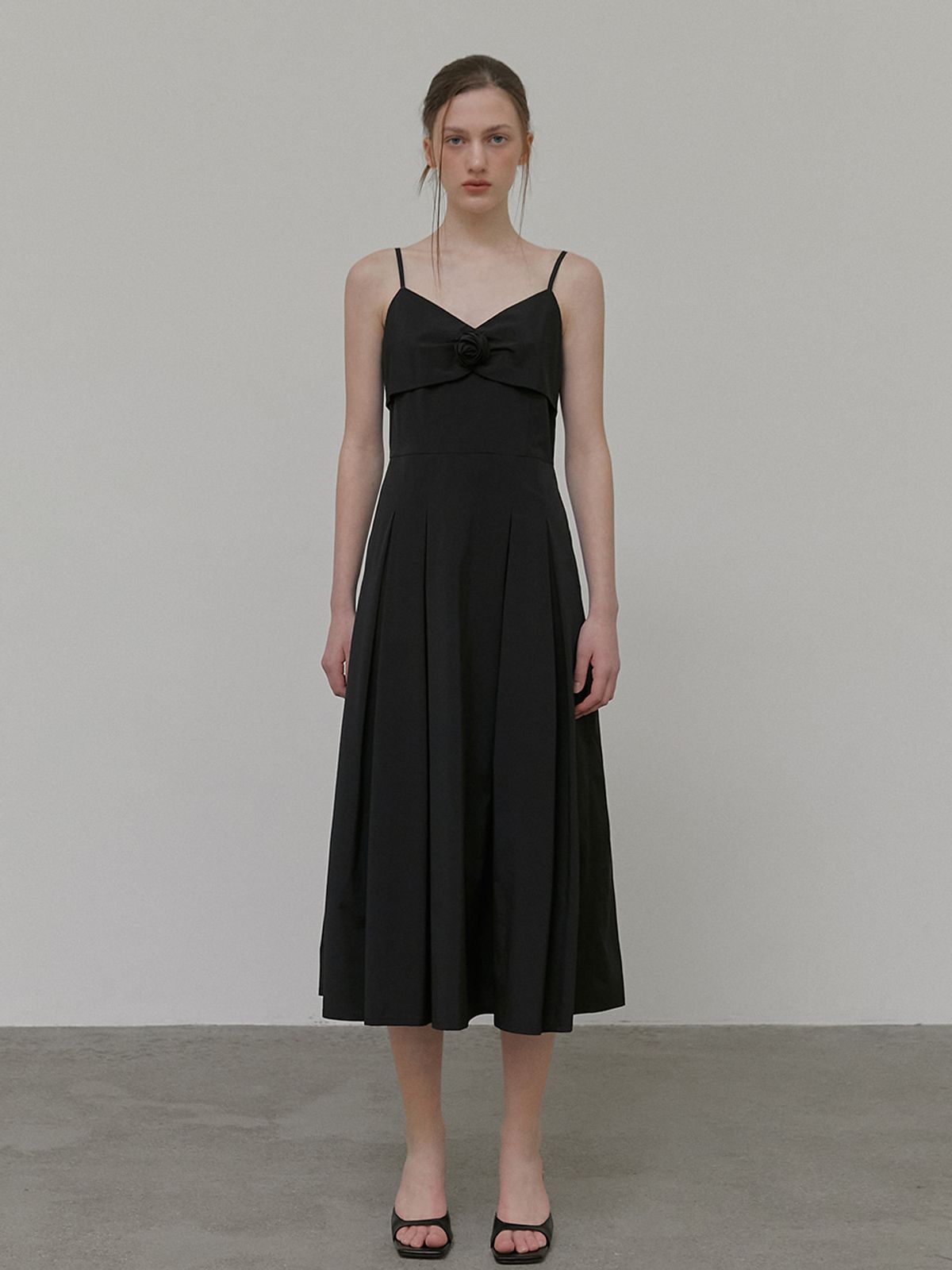 에트몽(ETMON) Slip Corsage Dress, Black