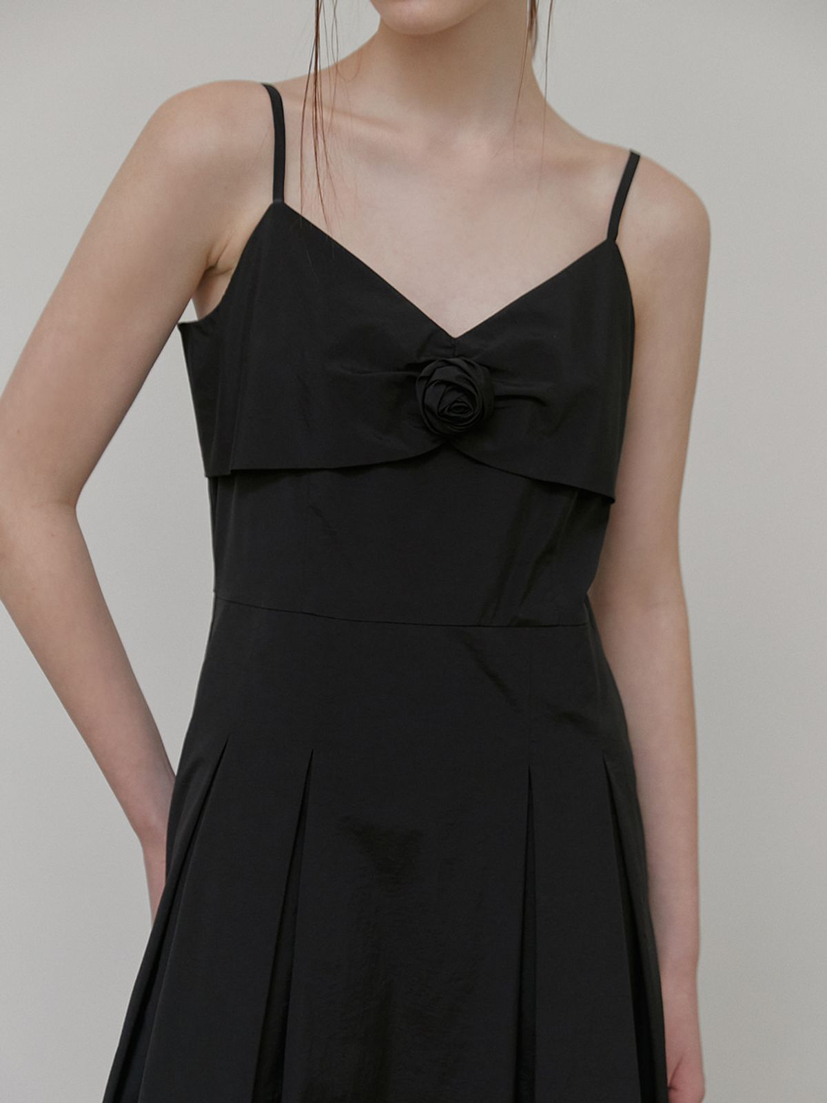 에트몽(ETMON) Slip Corsage Dress, Black