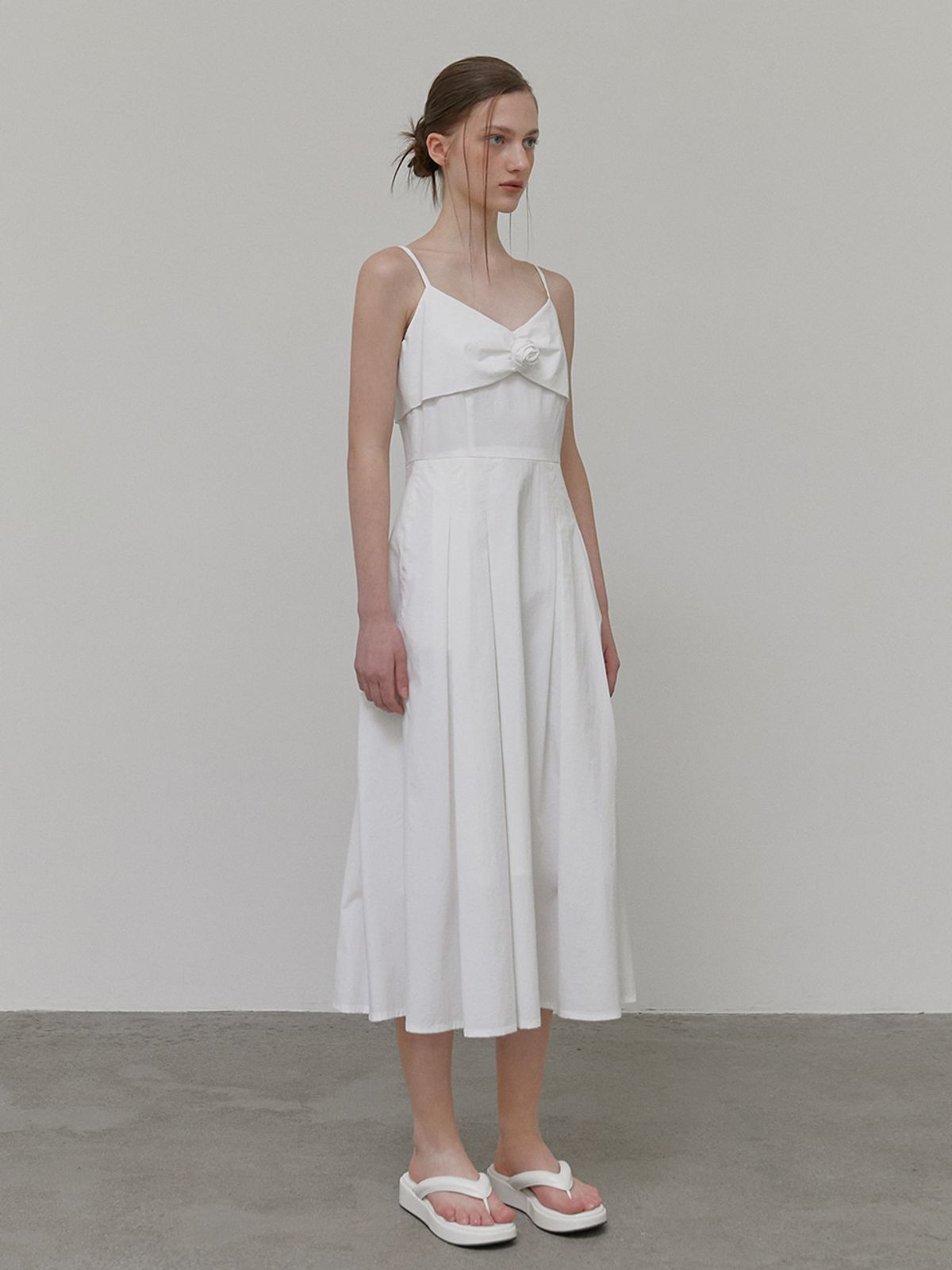 에트몽(ETMON) Slip Corsage Dress, White