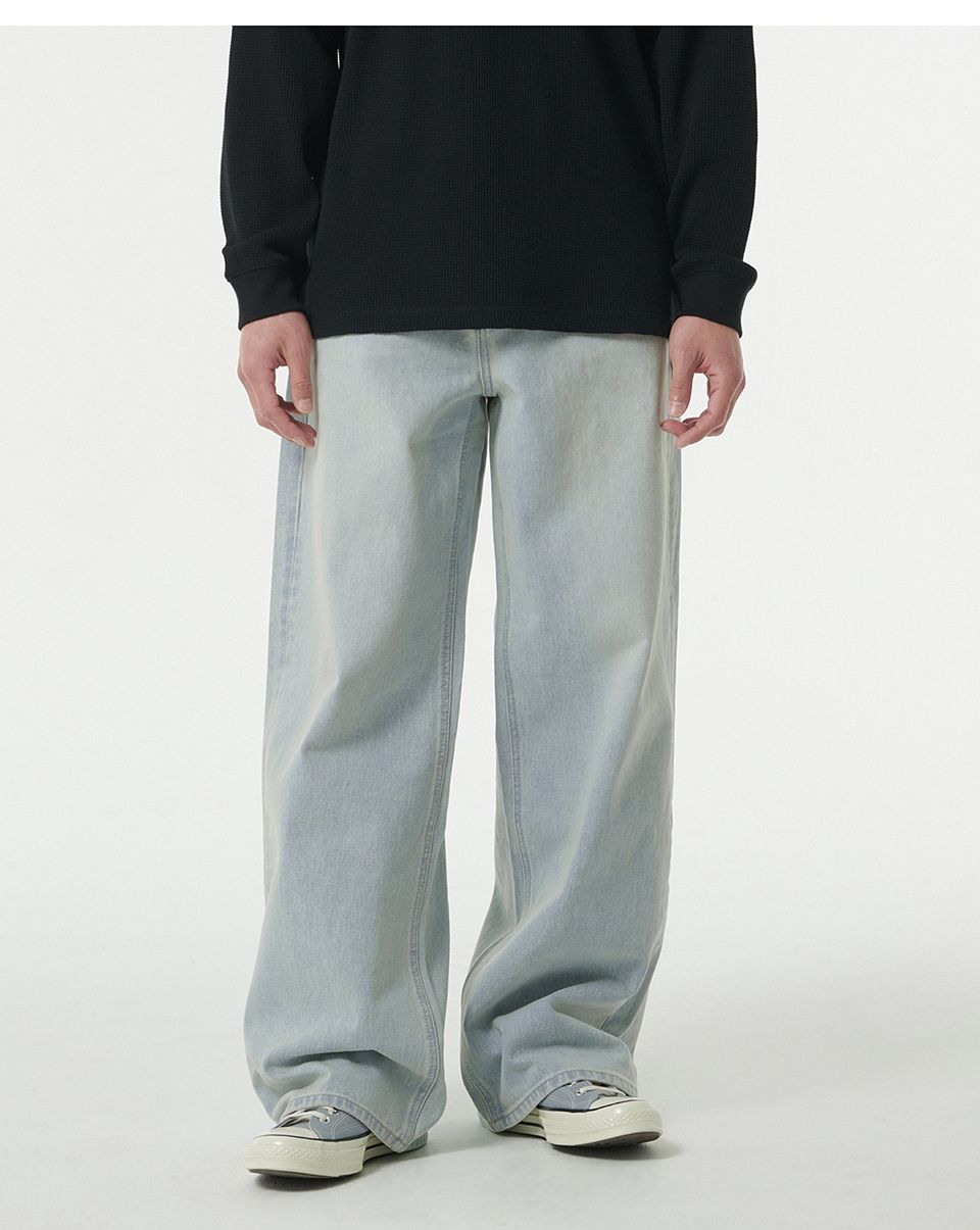 MUSINSA公式 | MUSINSA STANDARD Extra wide denim pants [bleach]