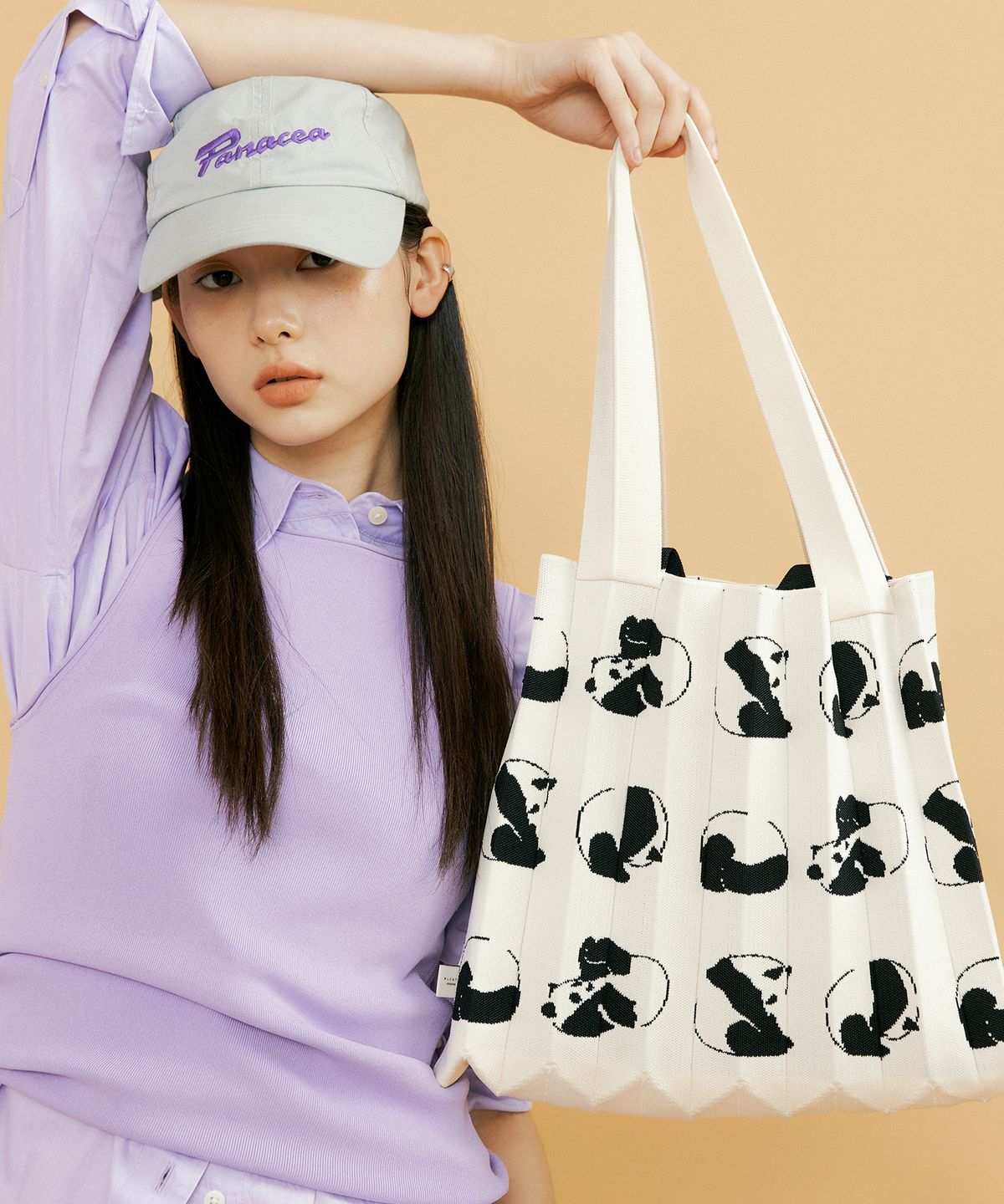 플리츠마마(PLEATSMAMA) [판다 에디션] 투웨이쇼퍼백 롤링판다