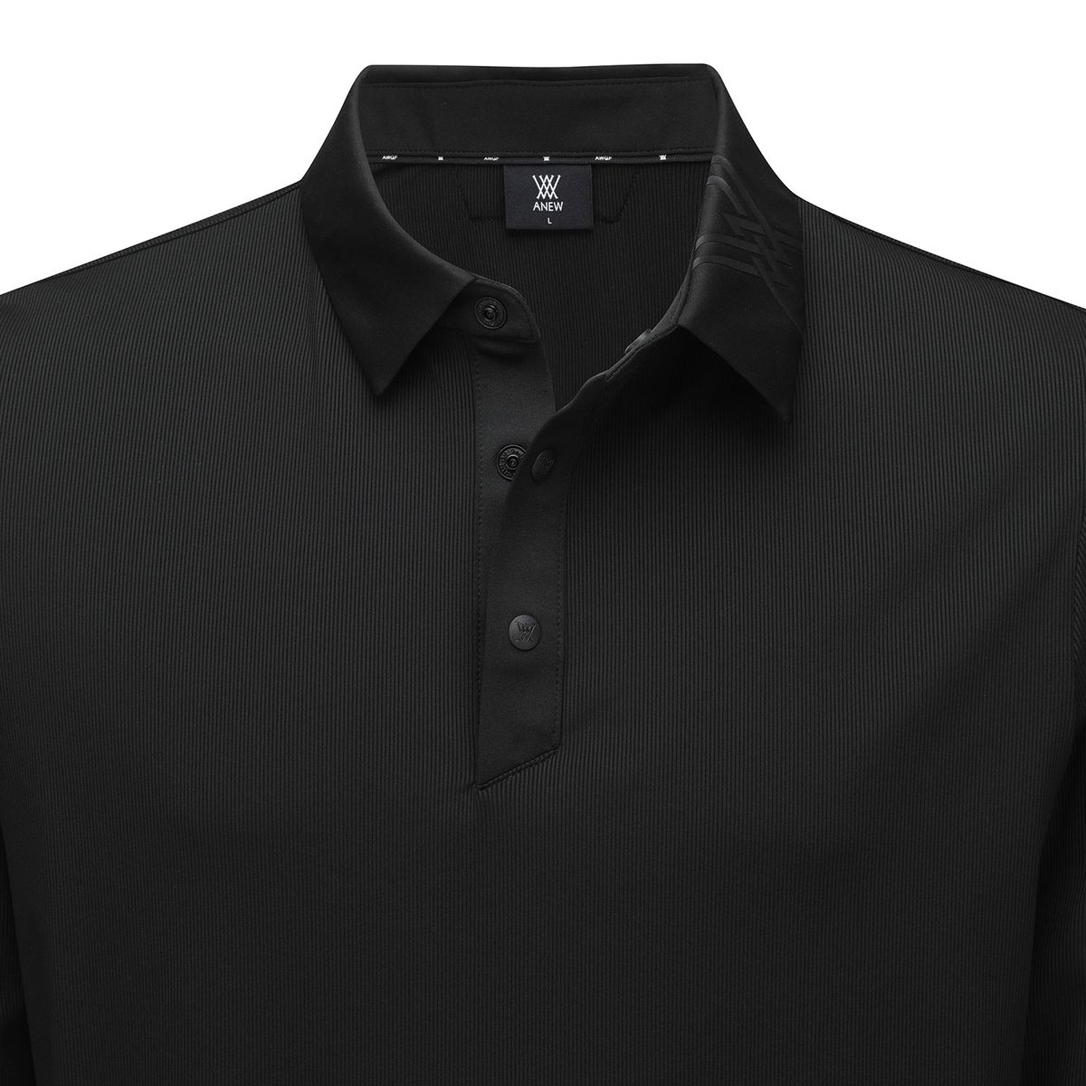 어뉴골프(ANEW GOLF) MEN NECK POINT LONG T-SHIRT_BK