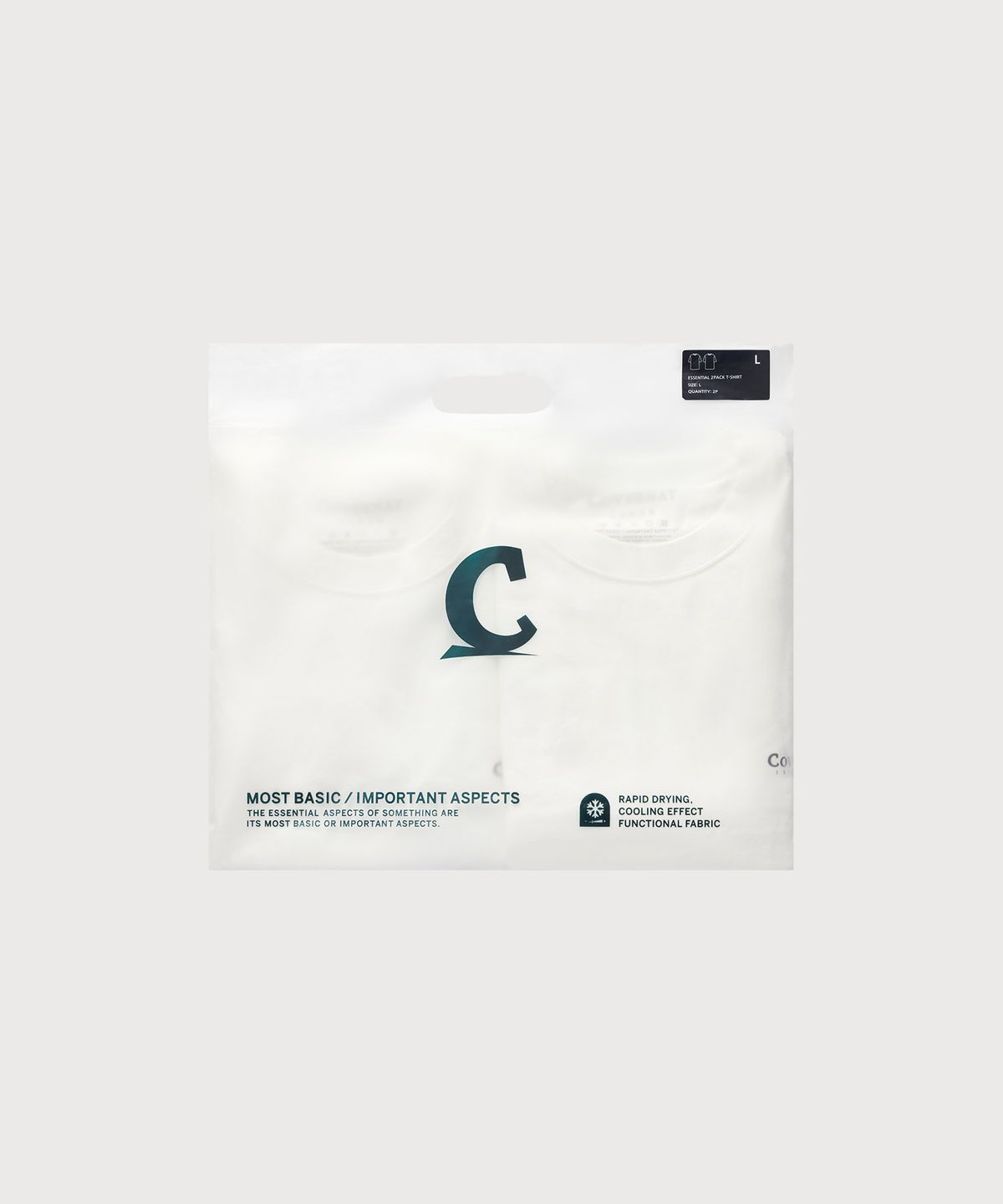 커버낫(COVERNAT) [2PACK] 쿨 코튼 티셔츠 White+White