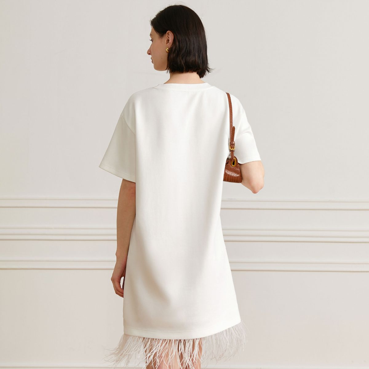 와이와이아이엠(YYIAM) YY_Fringed loose-fit dress_WHITE