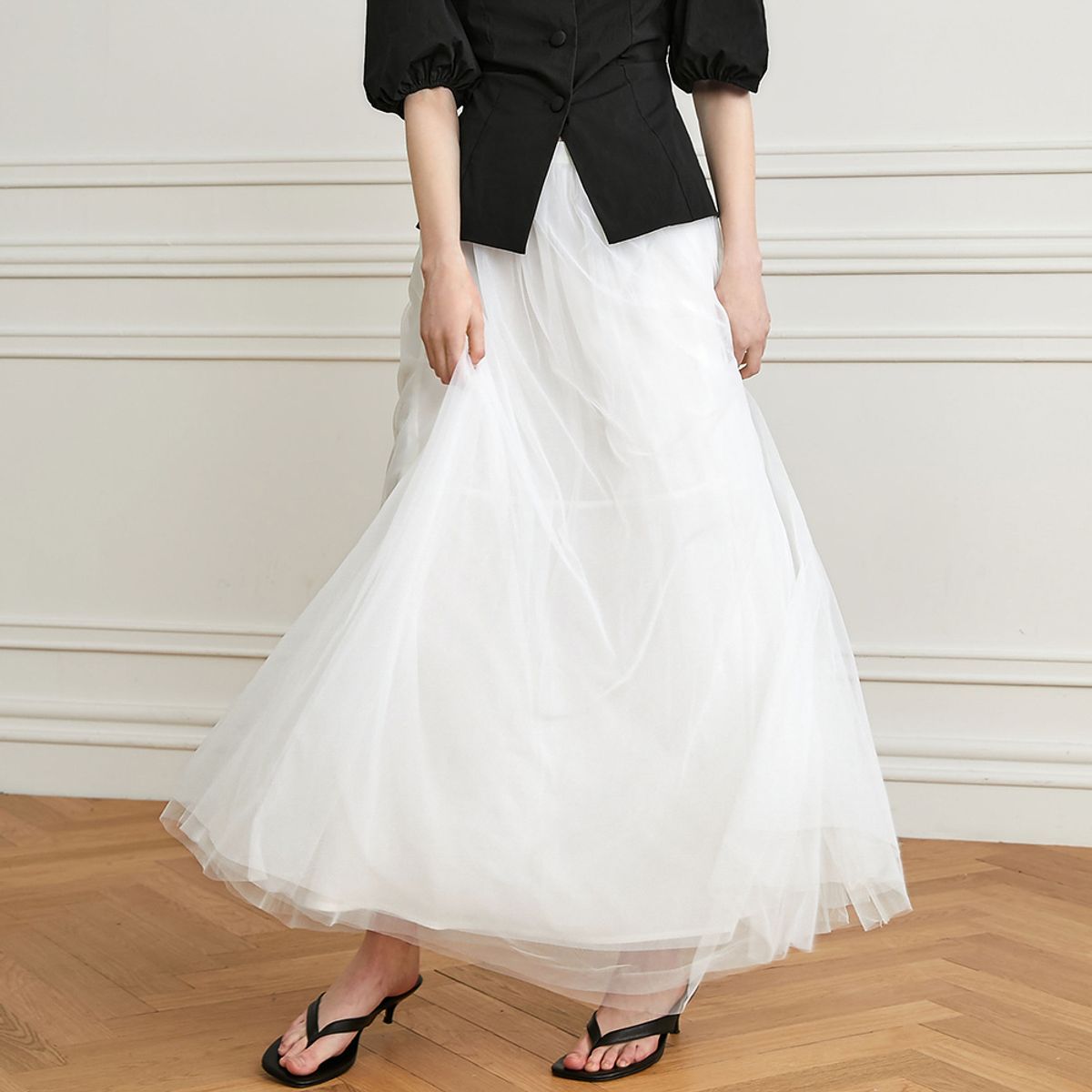 와이와이아이엠(YYIAM) YY_Versatile A-line tulle skirt