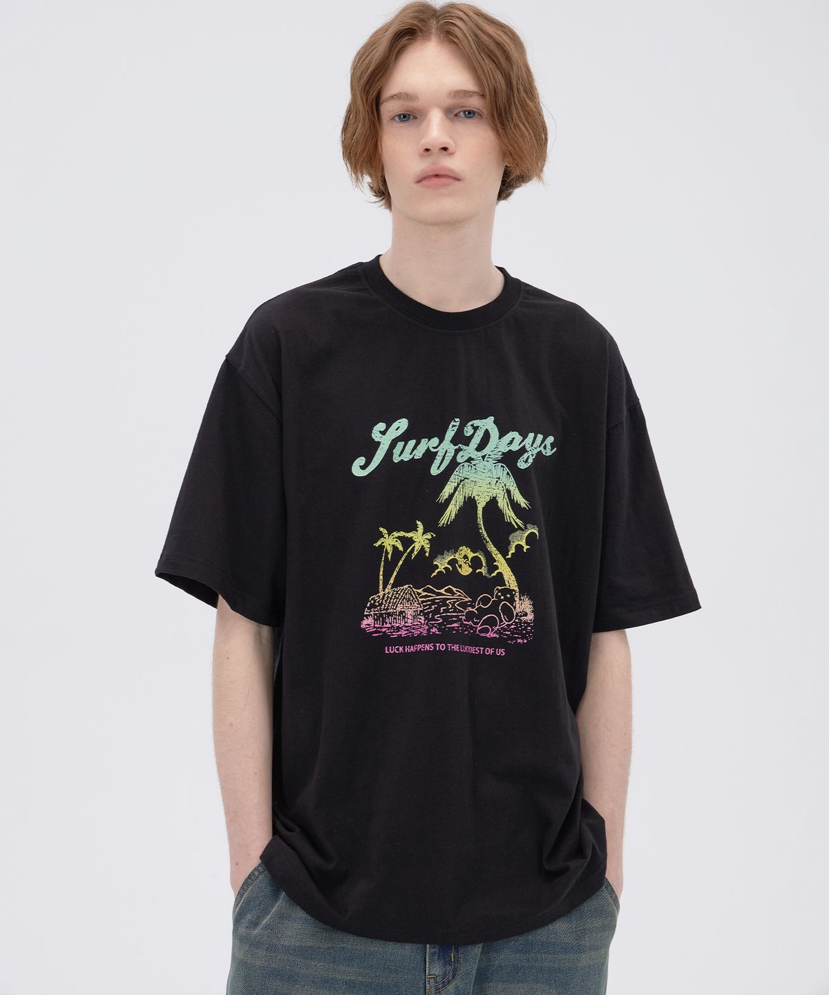 디스펑트(DYSFUNCT) PALM TREE T-SHIRT (BLACK)