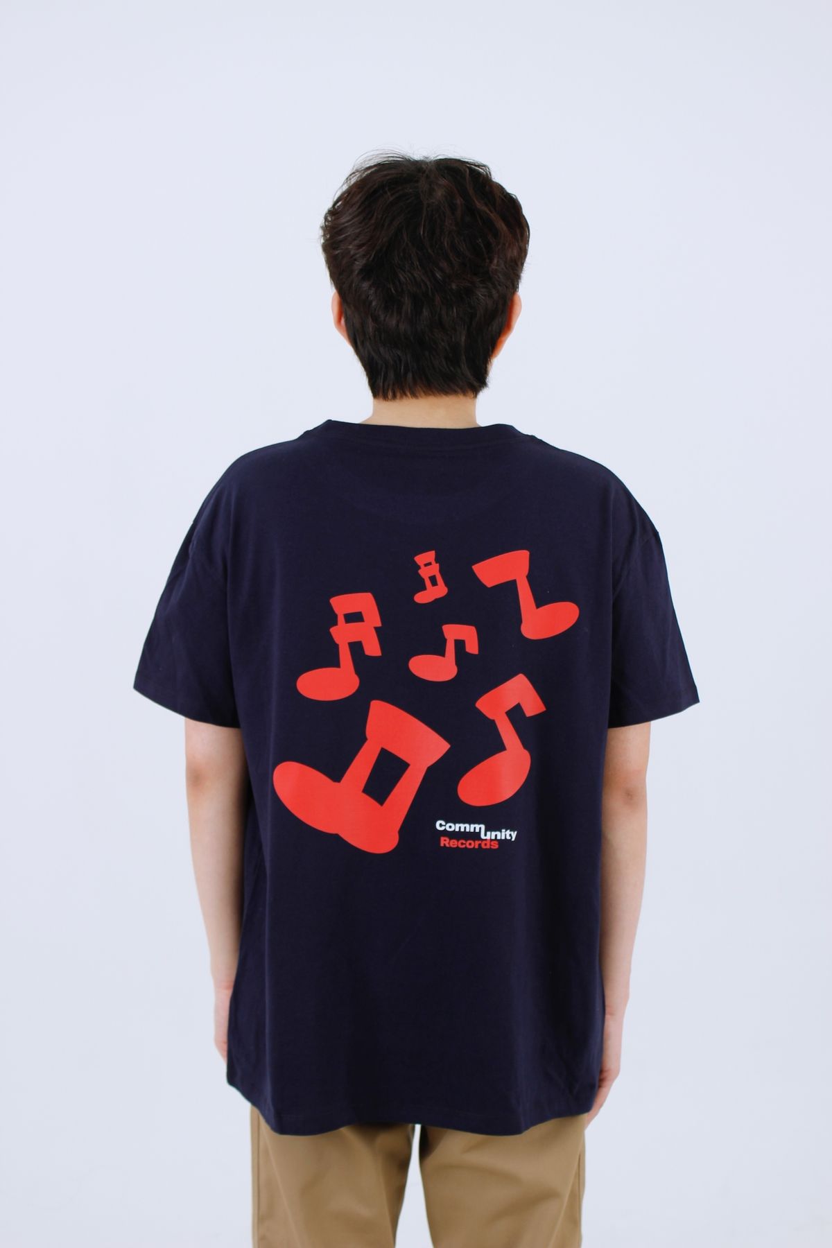커뮤니티클럽(COMMUNITY CLUB) MUSIC NOTE TEE Navy
