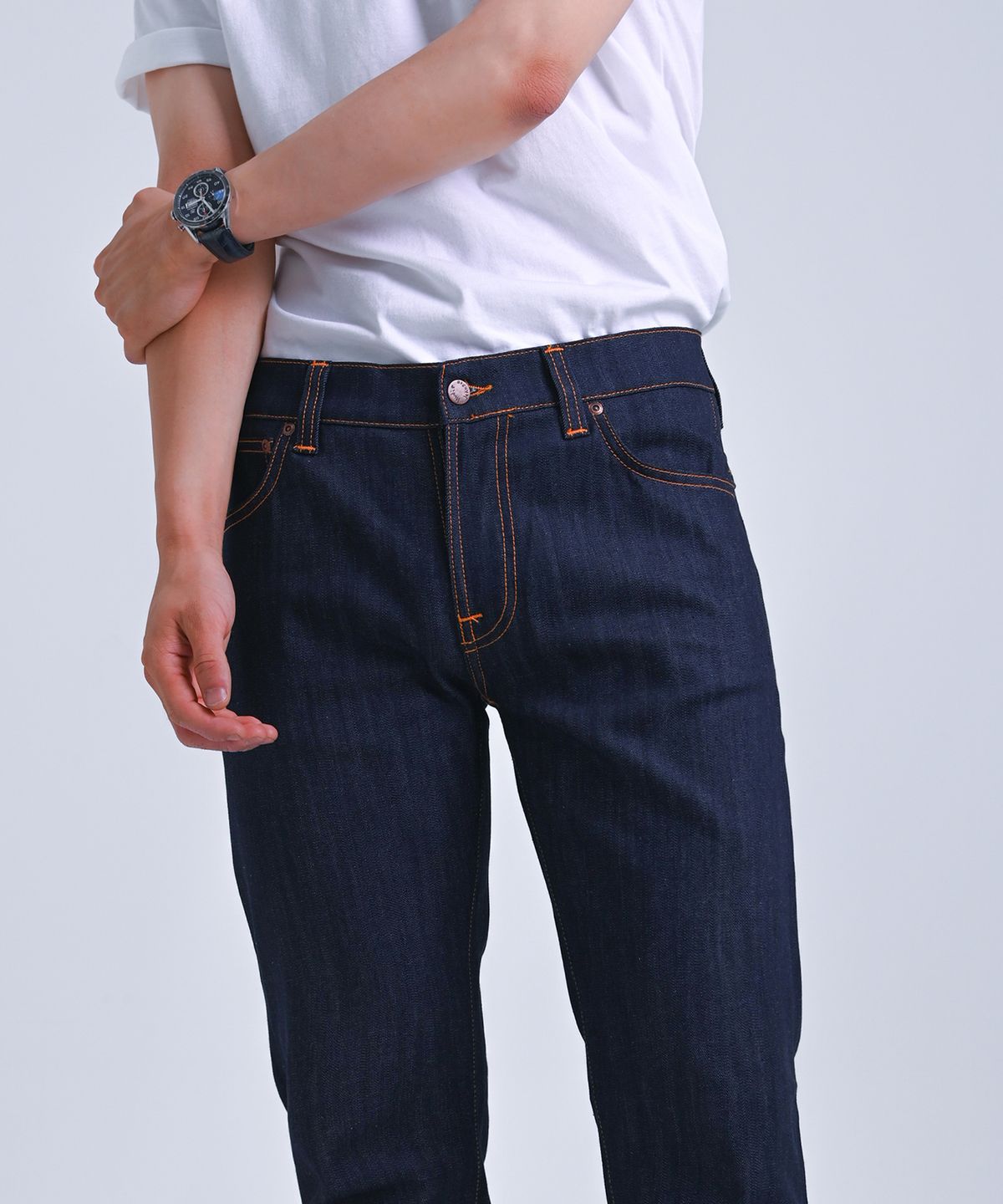 누디진(NUDIEJEANS) 씬핀 Dry Ecru Embo 110268