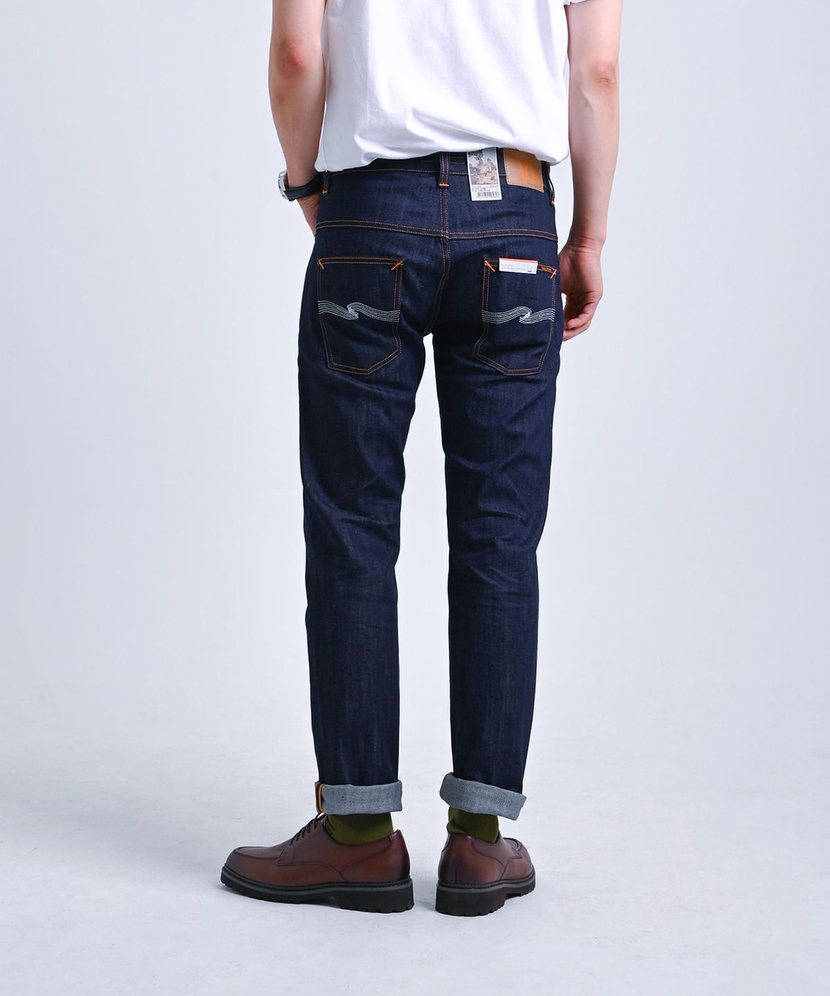 누디진(NUDIEJEANS) 씬핀 Dry Ecru Embo 110268