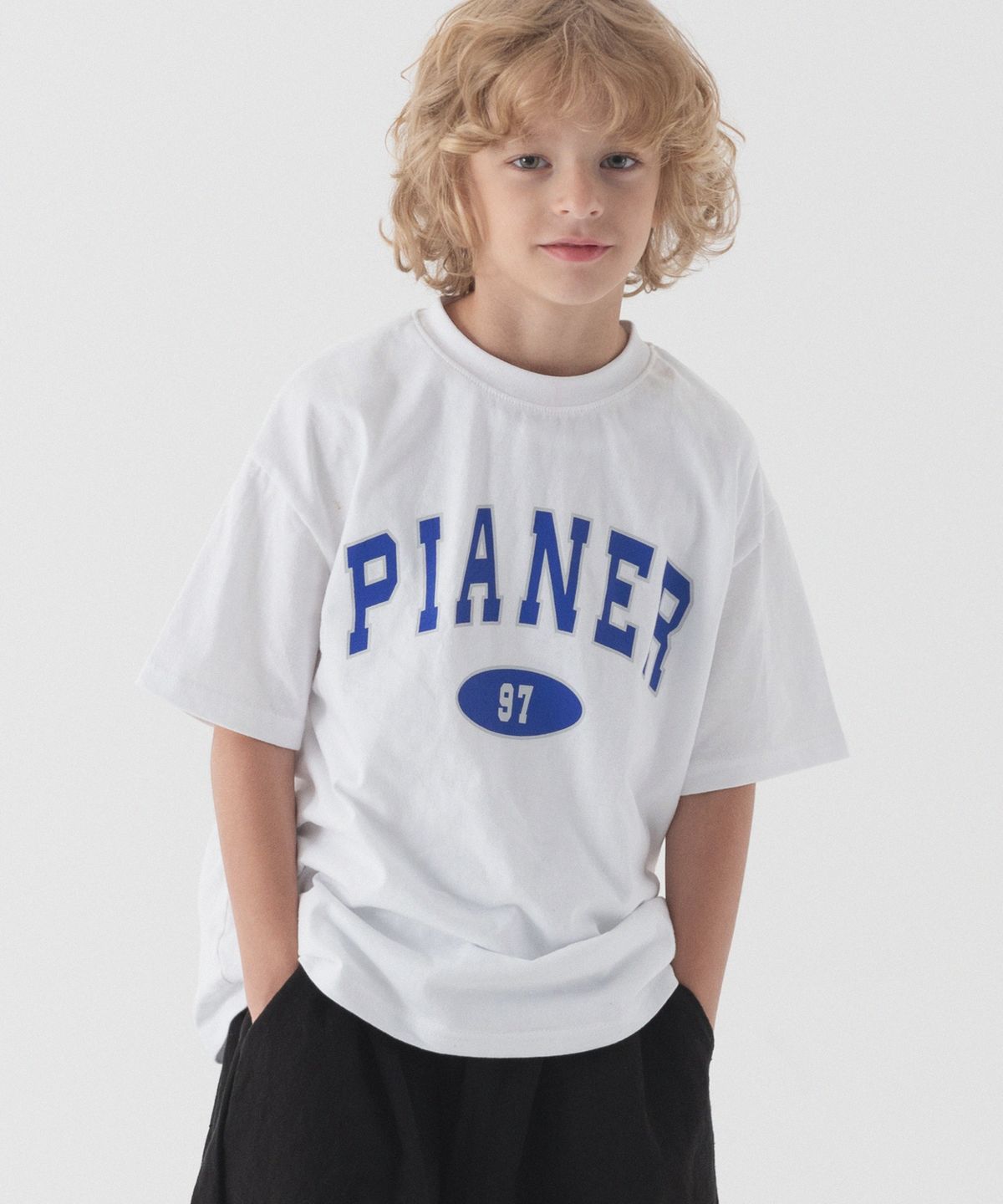 피아네르 키즈(PIANER KIDS) [2 PACK] 97 아치 로고 오버핏 반팔 (5color)