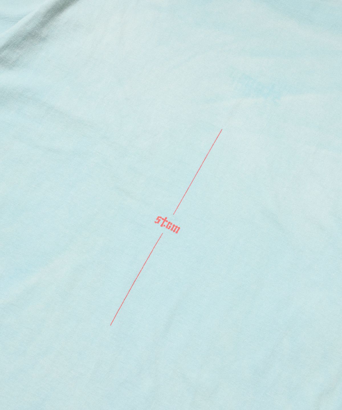 스티그마(STIGMA) STGM Logo Vintage-Like Washed Oversized Short Sleeves T-Shirts Sky Blue