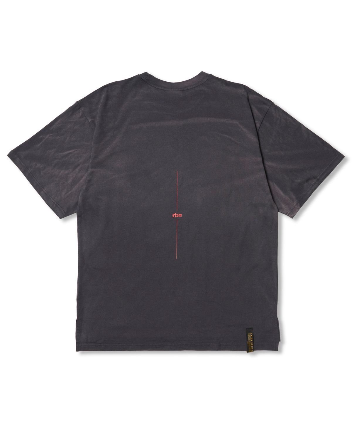 스티그마(STIGMA) STGM Logo Vintage-Like Washed Oversized Short Sleeves T-Shirts Charcoal