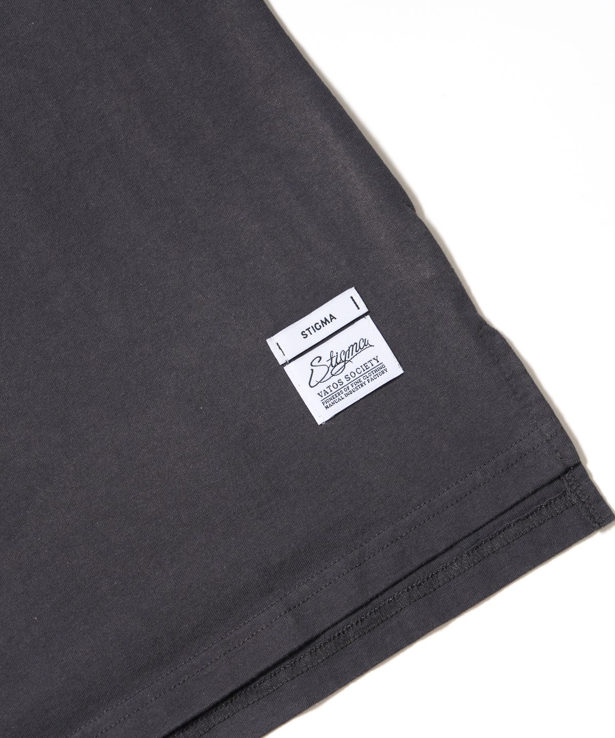 스티그마(STIGMA) STGM Logo Vintage-Like Washed Oversized Short Sleeves T-Shirts Charcoal
