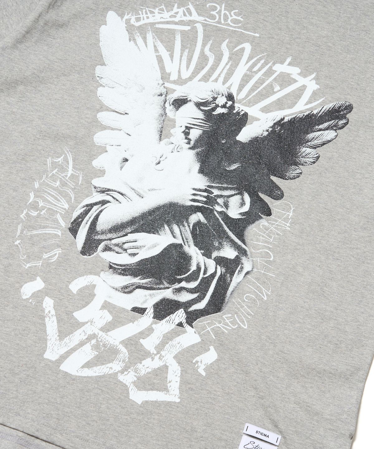 스티그마(STIGMA) Angel Oversized Short Sleeves T-Shirts Gray