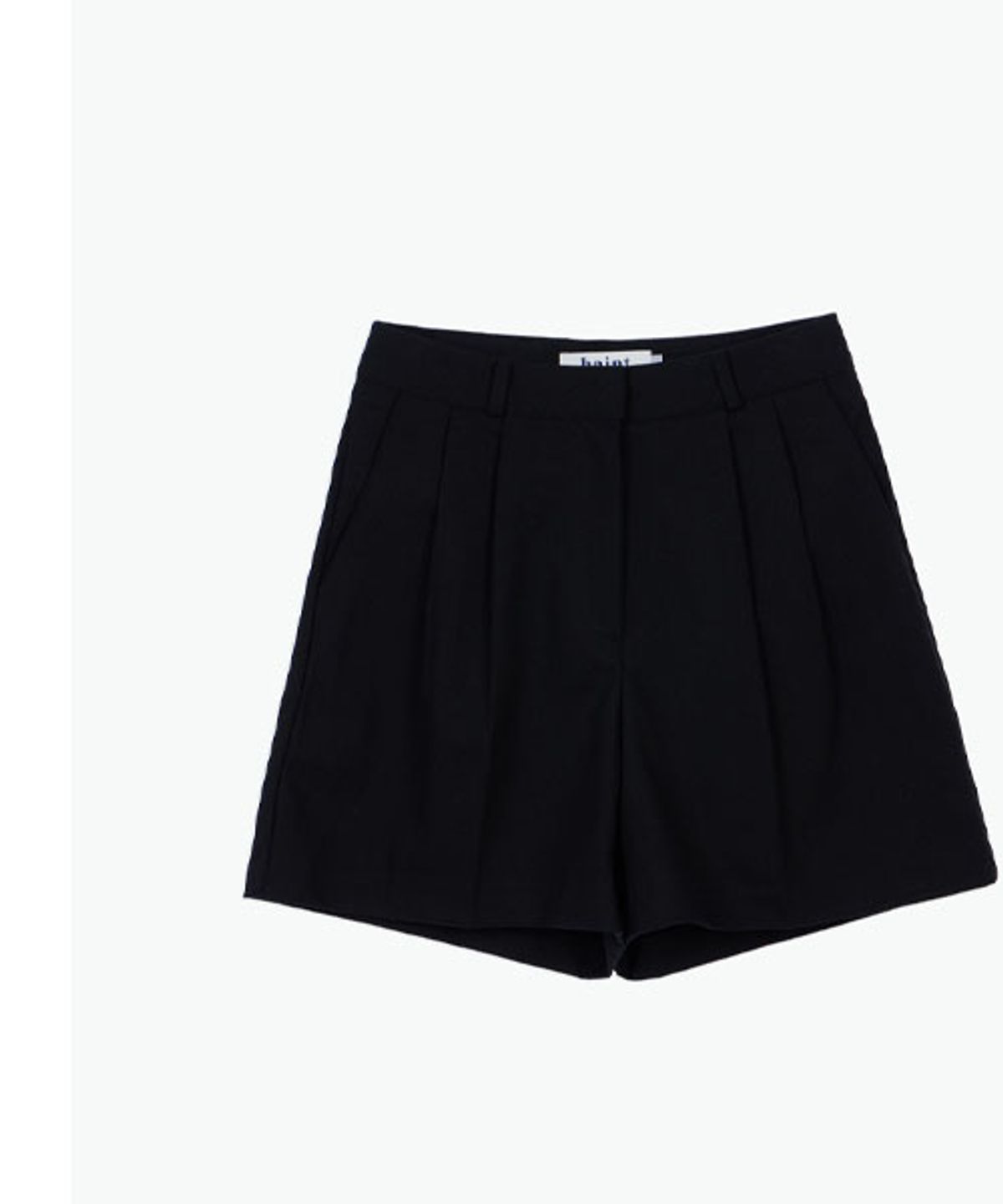 헤인트(HAINT) CLASSIC COTTON PIN TUCK HALF PANTS_2COLORS_BLACK