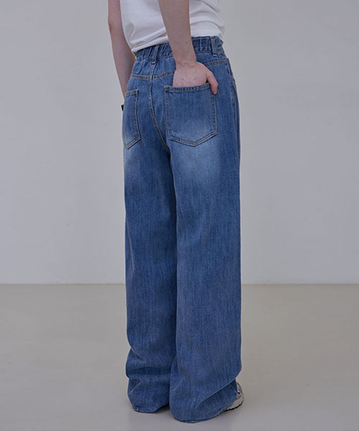 헤인트(HAINT) PENNY BANDING WIDE DENIM PANTS