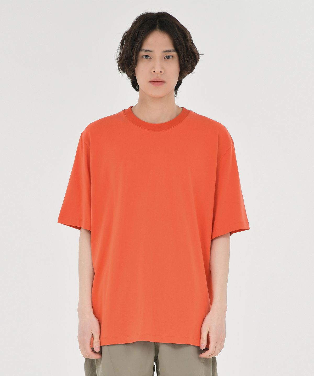브라운야드(BROWNYARD) 에센셜 티셔츠, 오렌지