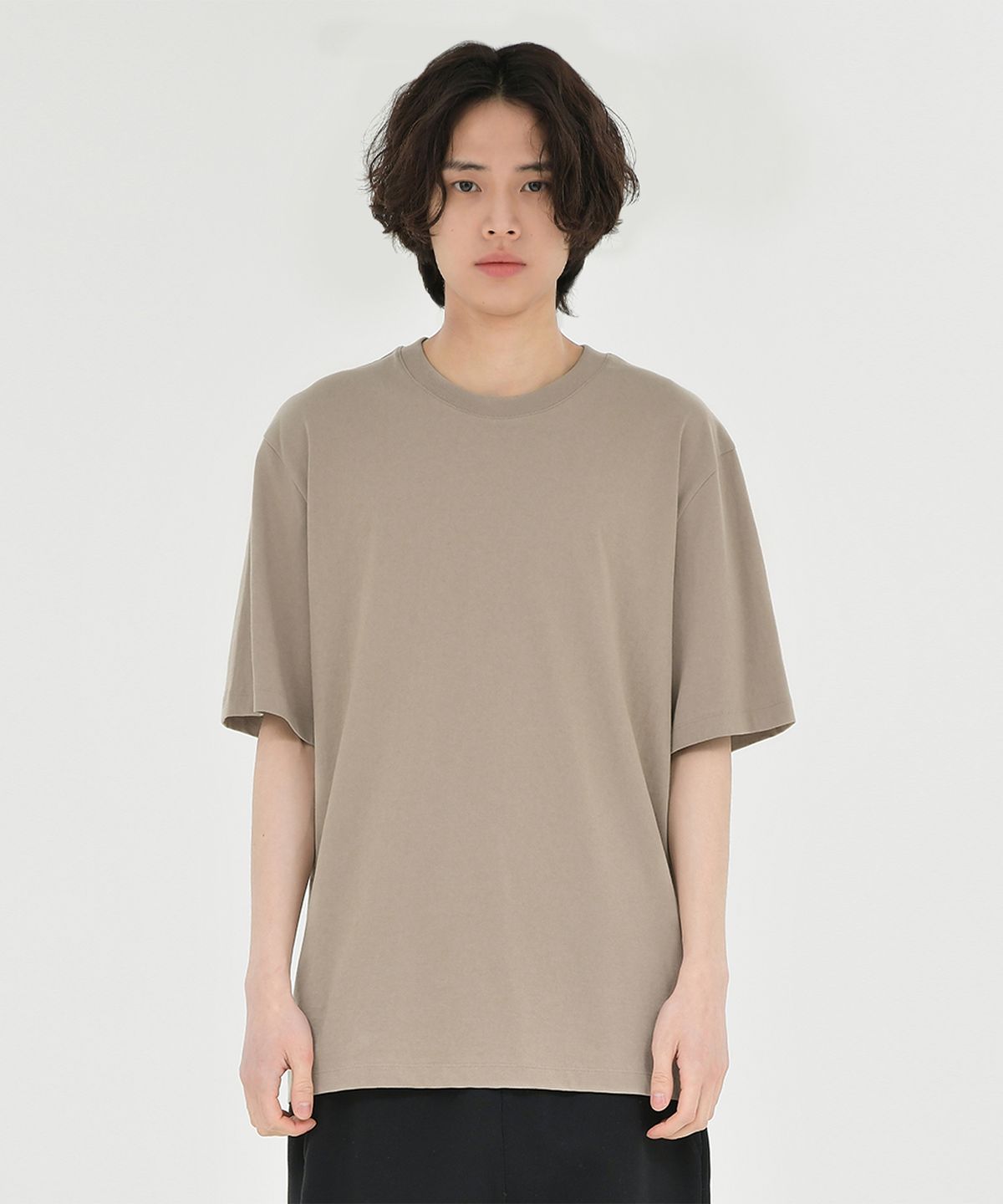 브라운야드(BROWNYARD) 에센셜 티셔츠, 베이지