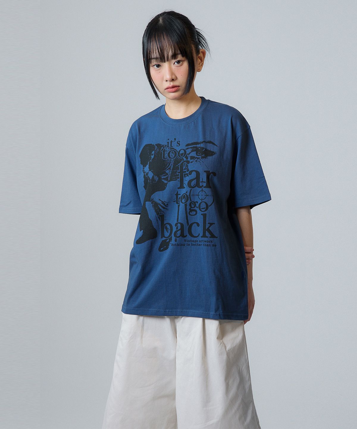 낫띵이즈베럴댄미(NOTHINGISBETTERTHANME) VINTAGE ARTWORK TEE_deep blue