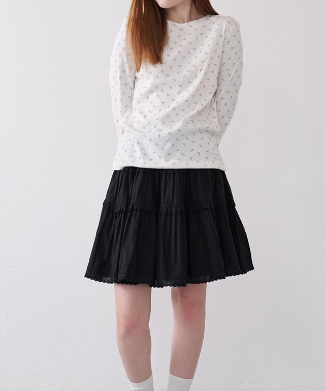 MUSINSA公式 | RONRON FLORAL LONG SLEEVE IVORY PINK FLOWER