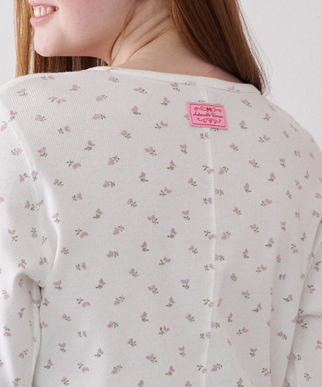 Tシャツ・カットソー RONRON FLORAL LONG SLEEVE IVORY PINK FLOWER RR24ALT3222IV MUSINSA公式 | RONRON FLORAL LONG SLEEVE IVORY PINK FLOWER
