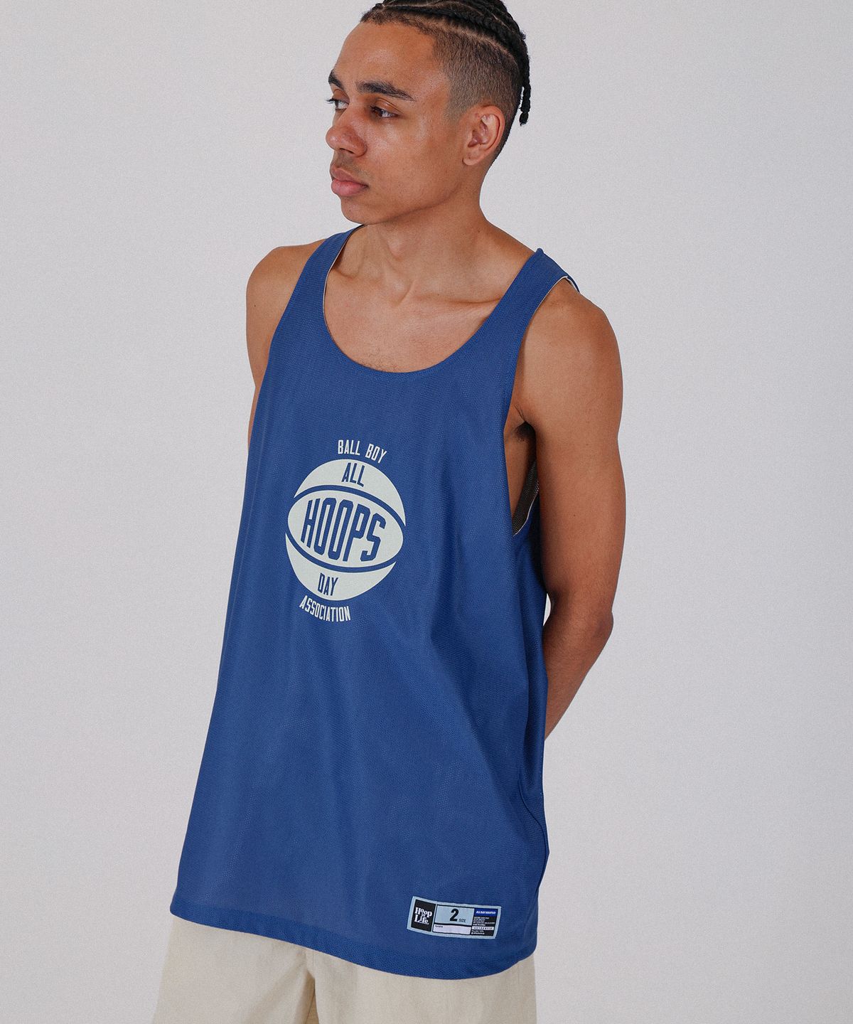 올데이훕스(ALL DAY HOOPS) 볼보이협회 클래식 양면져지 [블루/크림]