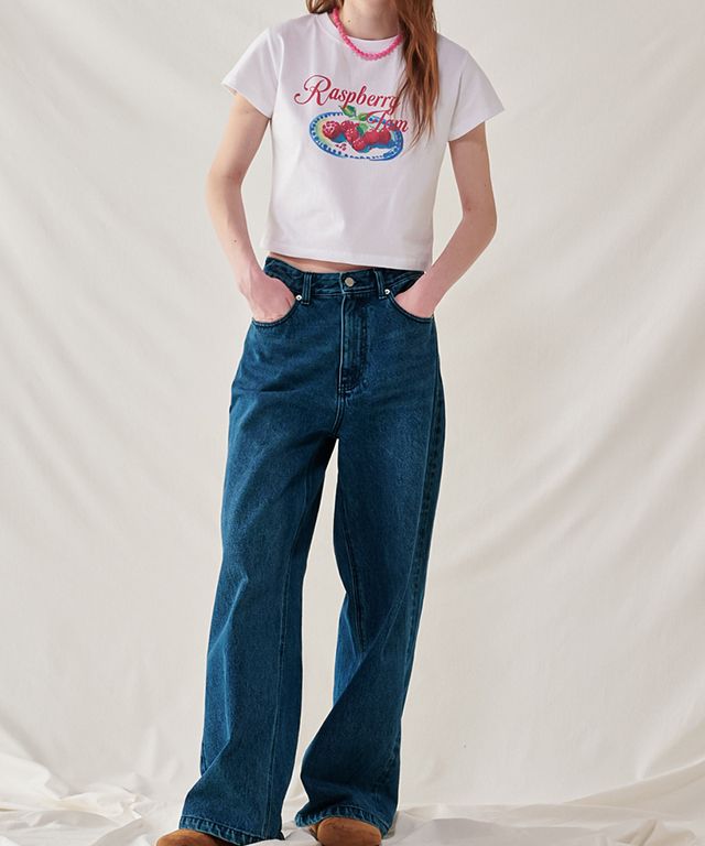 RONRON★韓国★人気★RASPBERRY JAM RAGLAN CROP T SHIRT NAVY MUSINSA | RONRON RASPBERRY JAM CROP T SHIRT WHITE