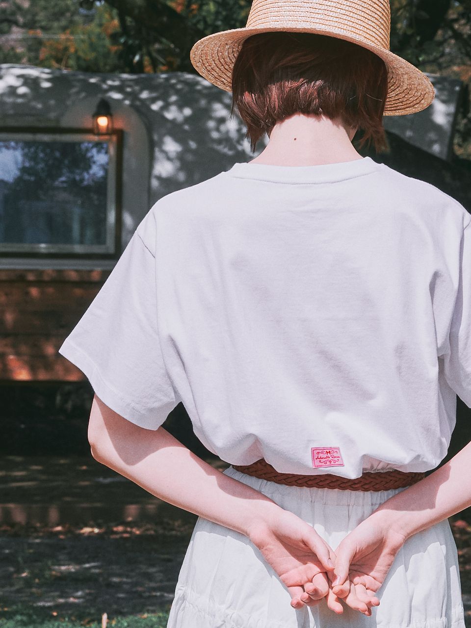 ★2024SS新作★RONRON★POINT RIBBON BASIC FIT T SHIRT MUSINSA | RONRON POINT RIBBON BASIC FIT T SHIRT WHITE