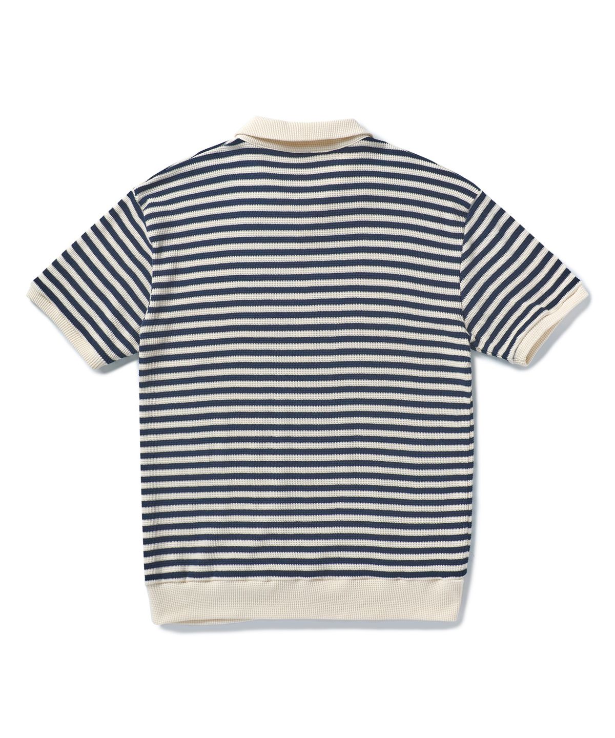 미니멀프로젝트(MINIMALPROJECT) 와플 지퍼 카라 반팔티 MKT102 [NAVY]
