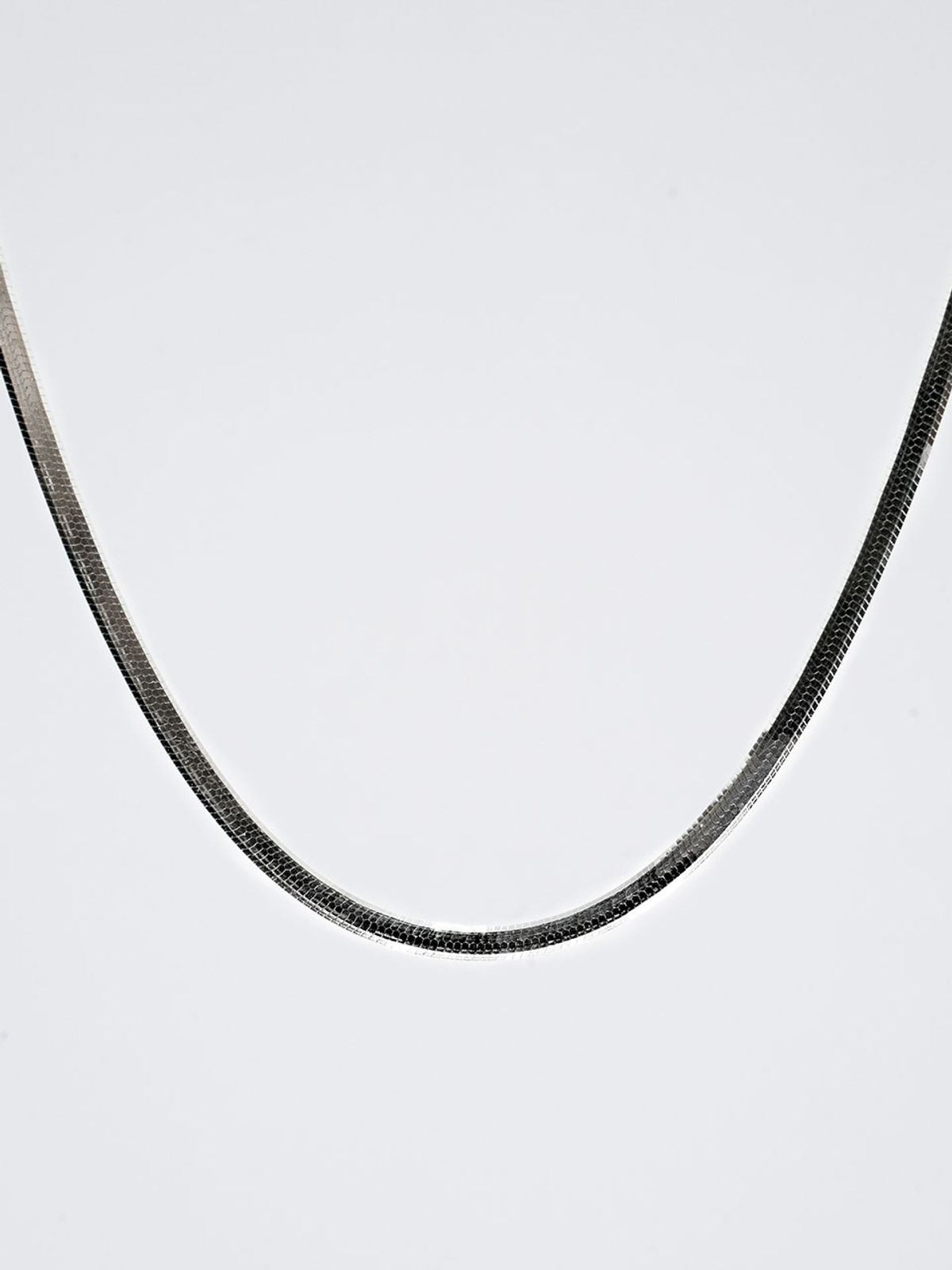 하랑(HARANG) HR 344N_Herringbone Snake Chain Necklace (Thin)