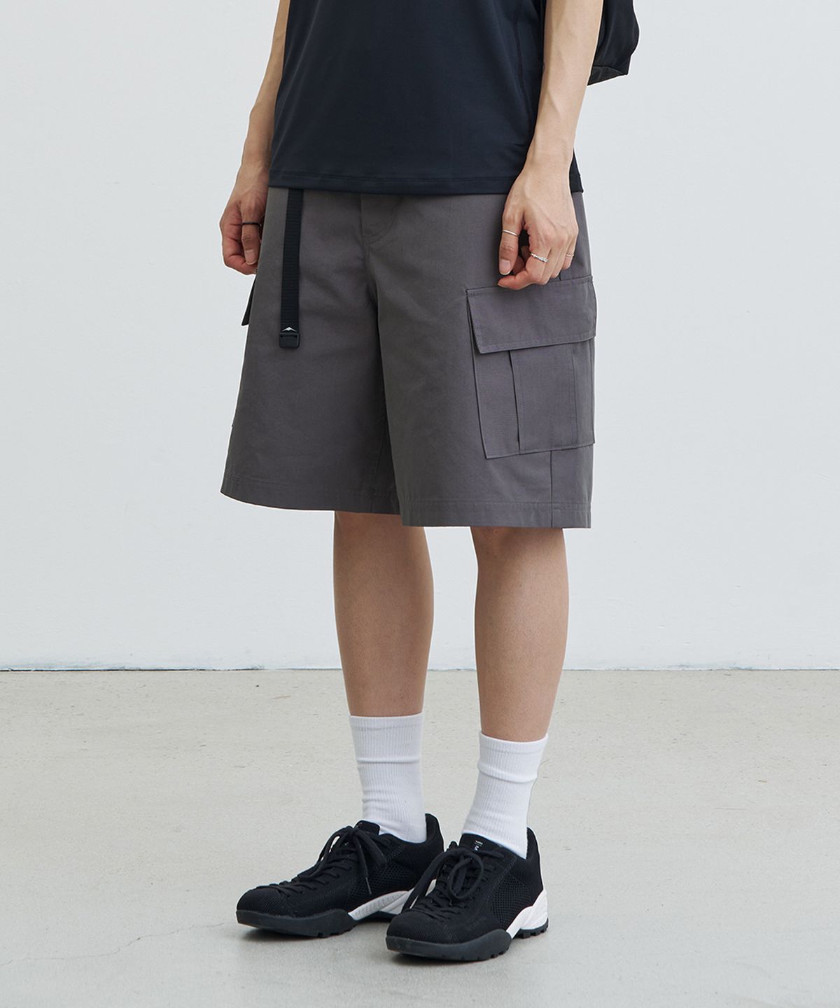 고요웨어(GOYOWEAR) 워시드 카고 쇼츠 (애쉬 그레이)