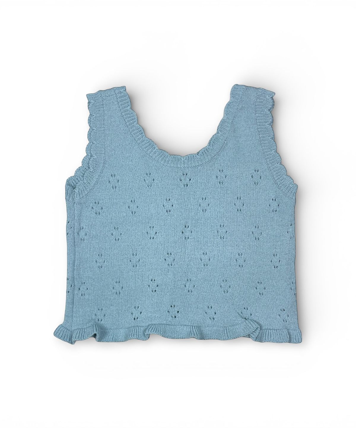 본슬리피(BORN SLIPPY) Pony Rayon Knit Vest (Blue)