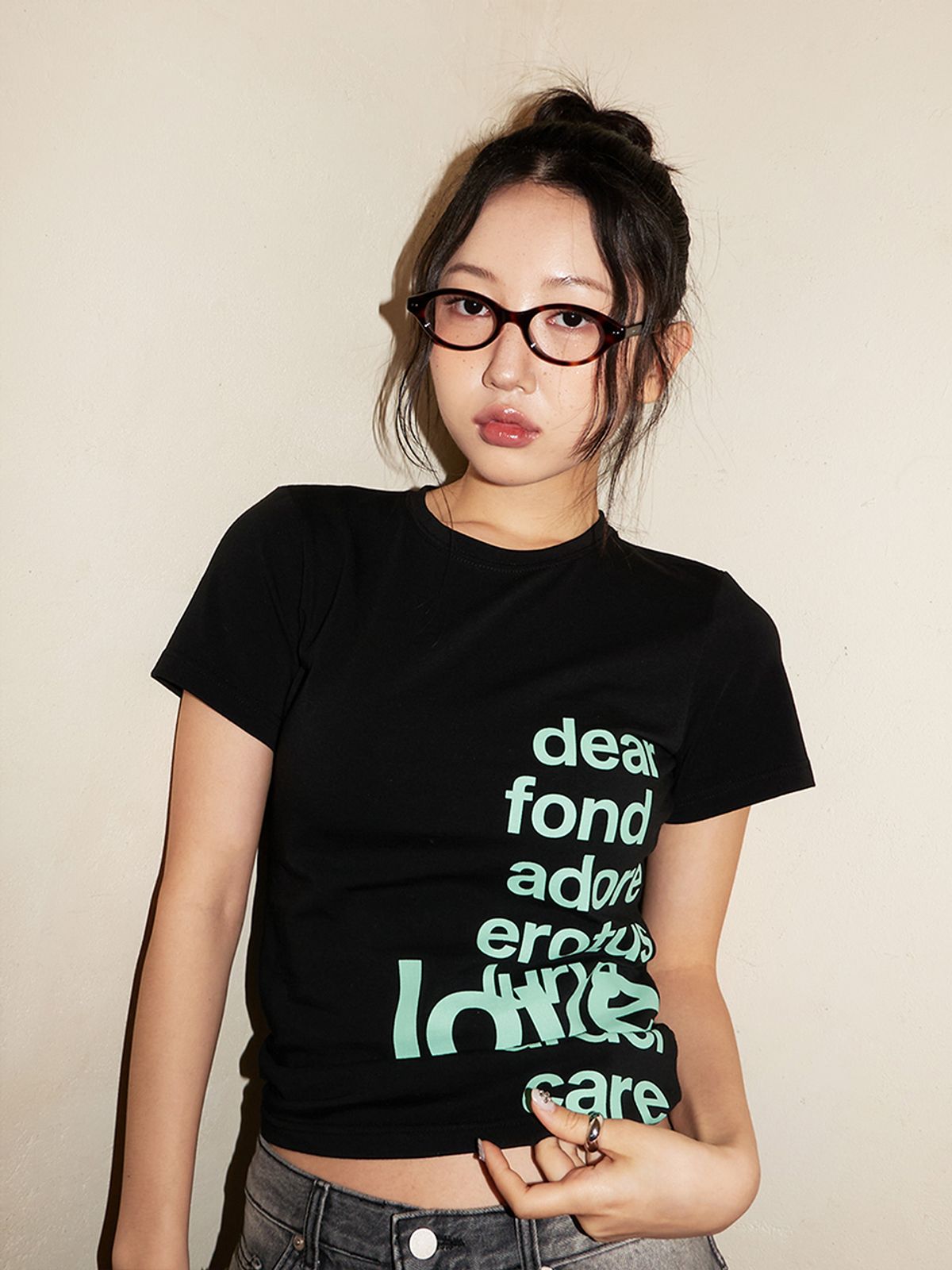 오피쉬(OAFISH) LETTERING T-SHIRT, BLACK