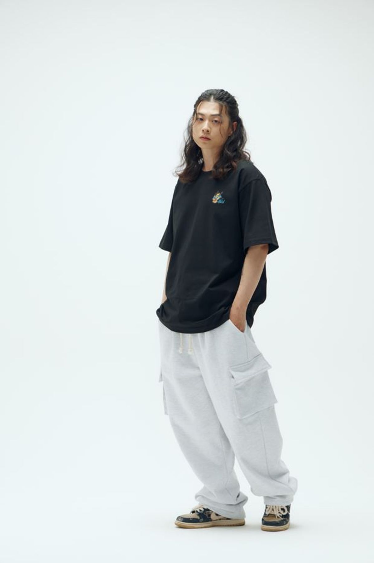 필이너프(FEELENUFF) [PRIMATE X FEELENUFF] ROPE CARGO SWEATPANTS ASHGRAY