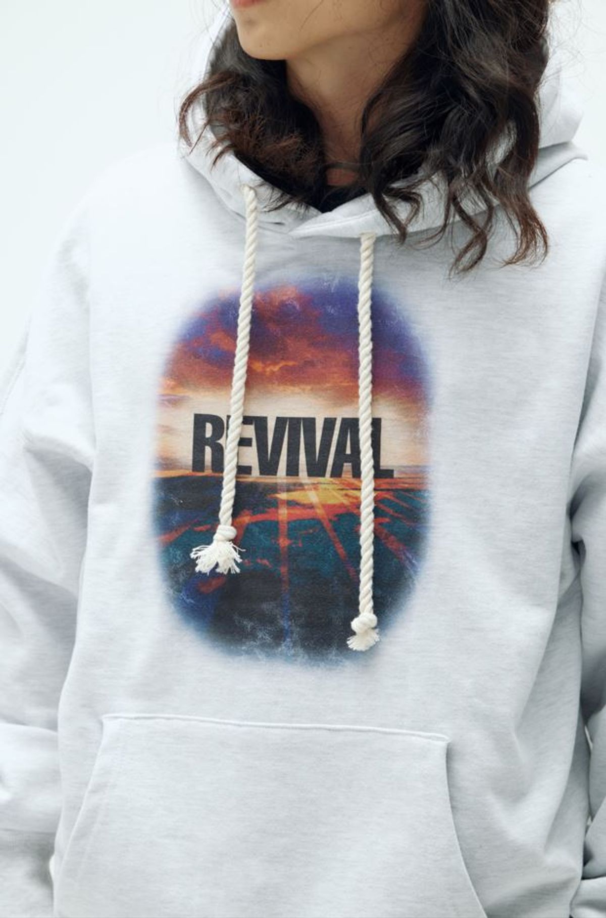 필이너프(FEELENUFF) [PRIMATE X FEELENUFF] REVIVAL ROPE HOODIE ASHGRAY