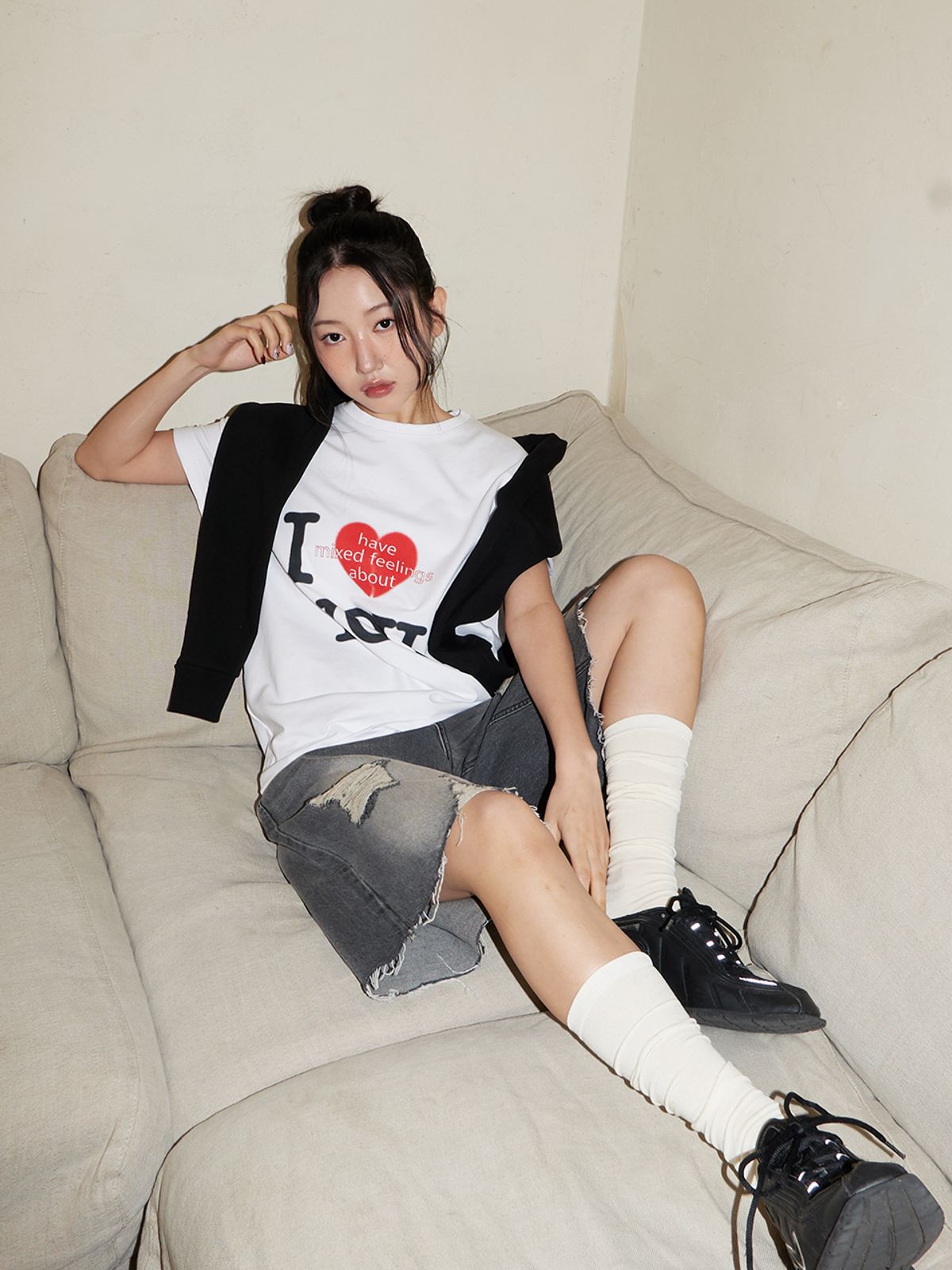 오피쉬(OAFISH) OVERFIT I HAVE T-SHIRT, WHITE