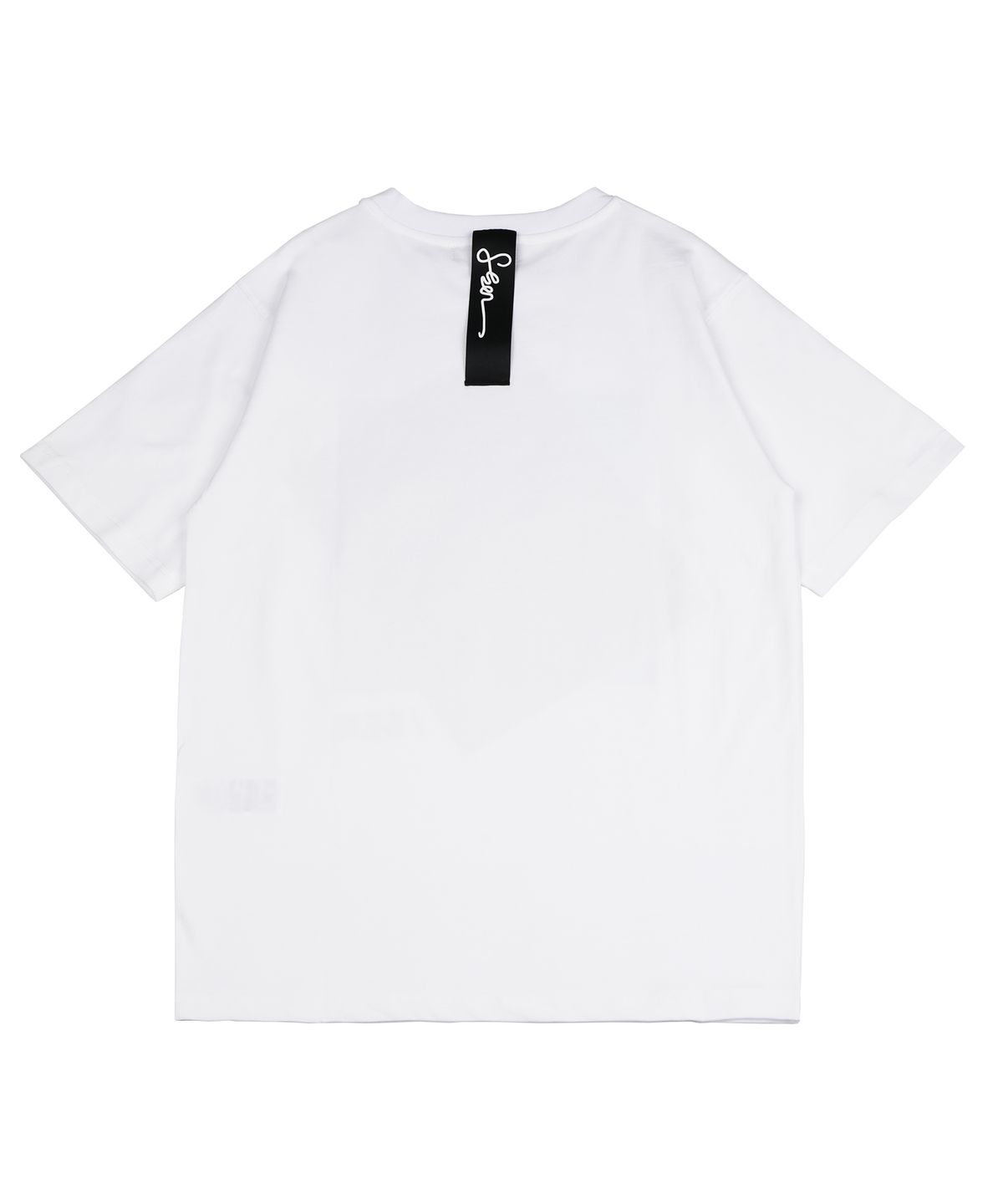 몽키플라워(Monkey Flower) 공용 모던아트 레귤러핏 반소매 티셔츠/SM8WTS03F WHITE