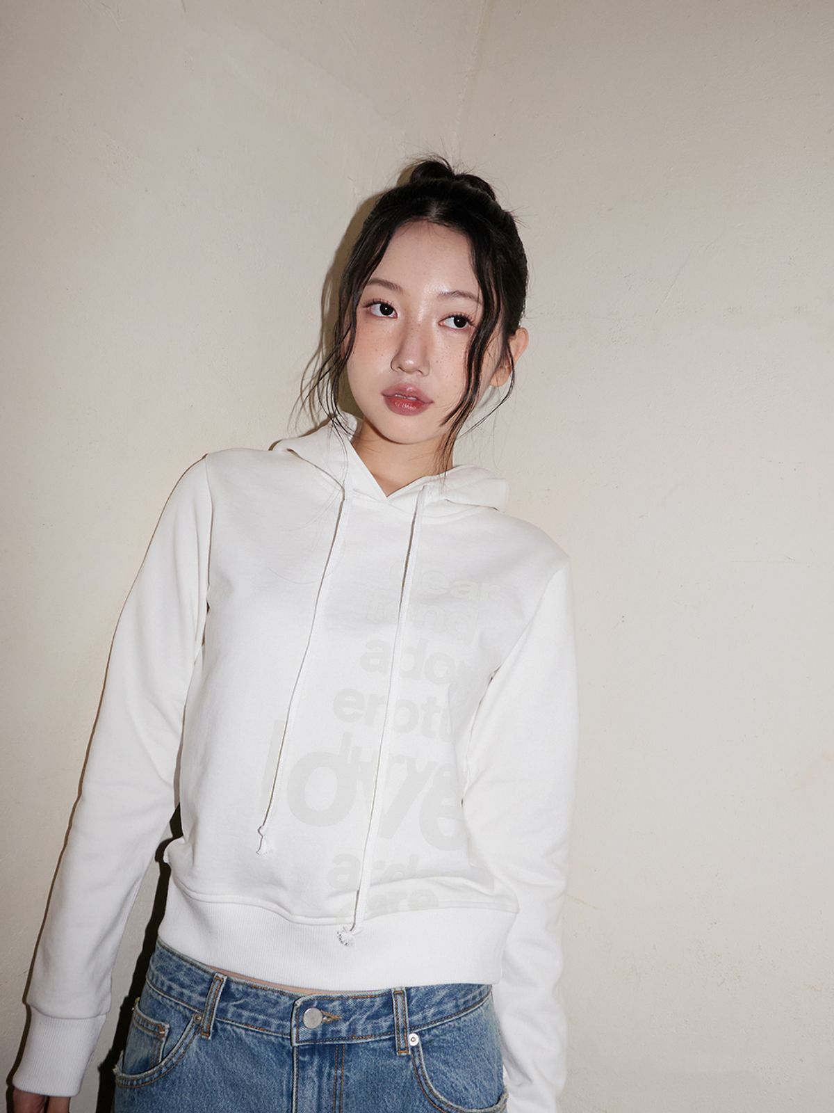 오피쉬(OAFISH) LETTERING HOODIE, WHITE